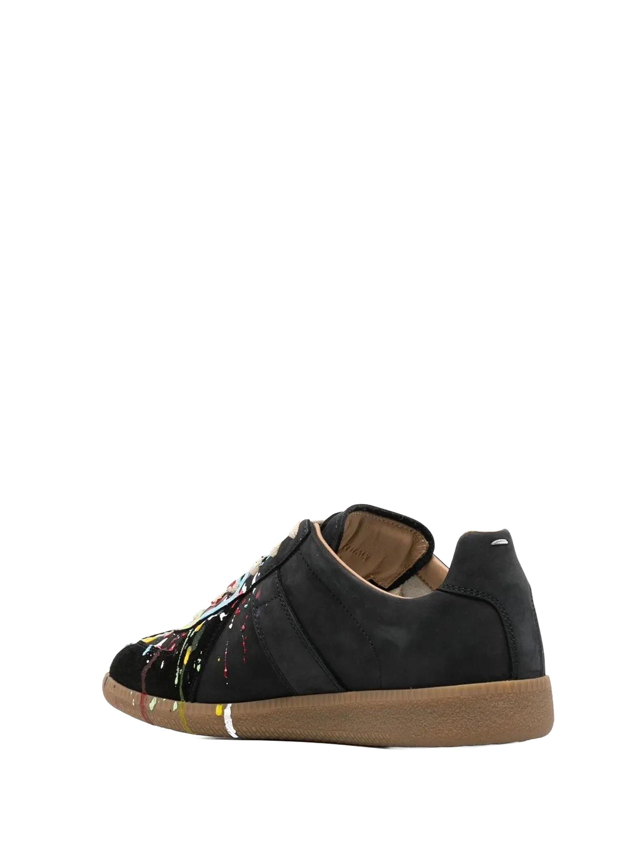 Maison Margiela Paint Replica Low-Top Sneakers in  Black