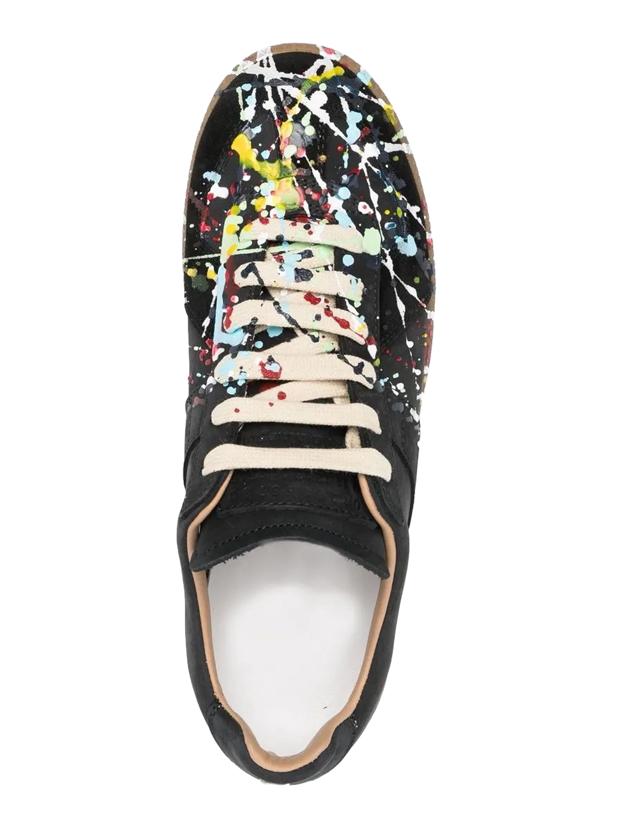 Maison Margiela Paint Replica Low-Top Sneakers in  Black