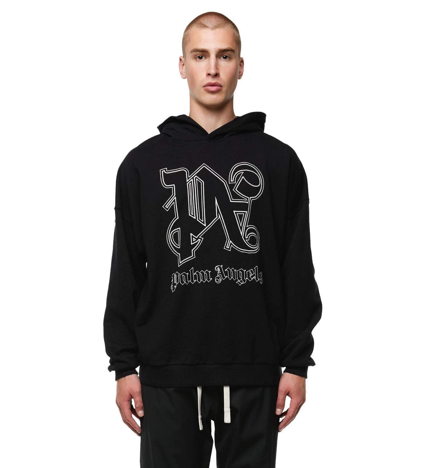 Monogram Statement Hoodie Black