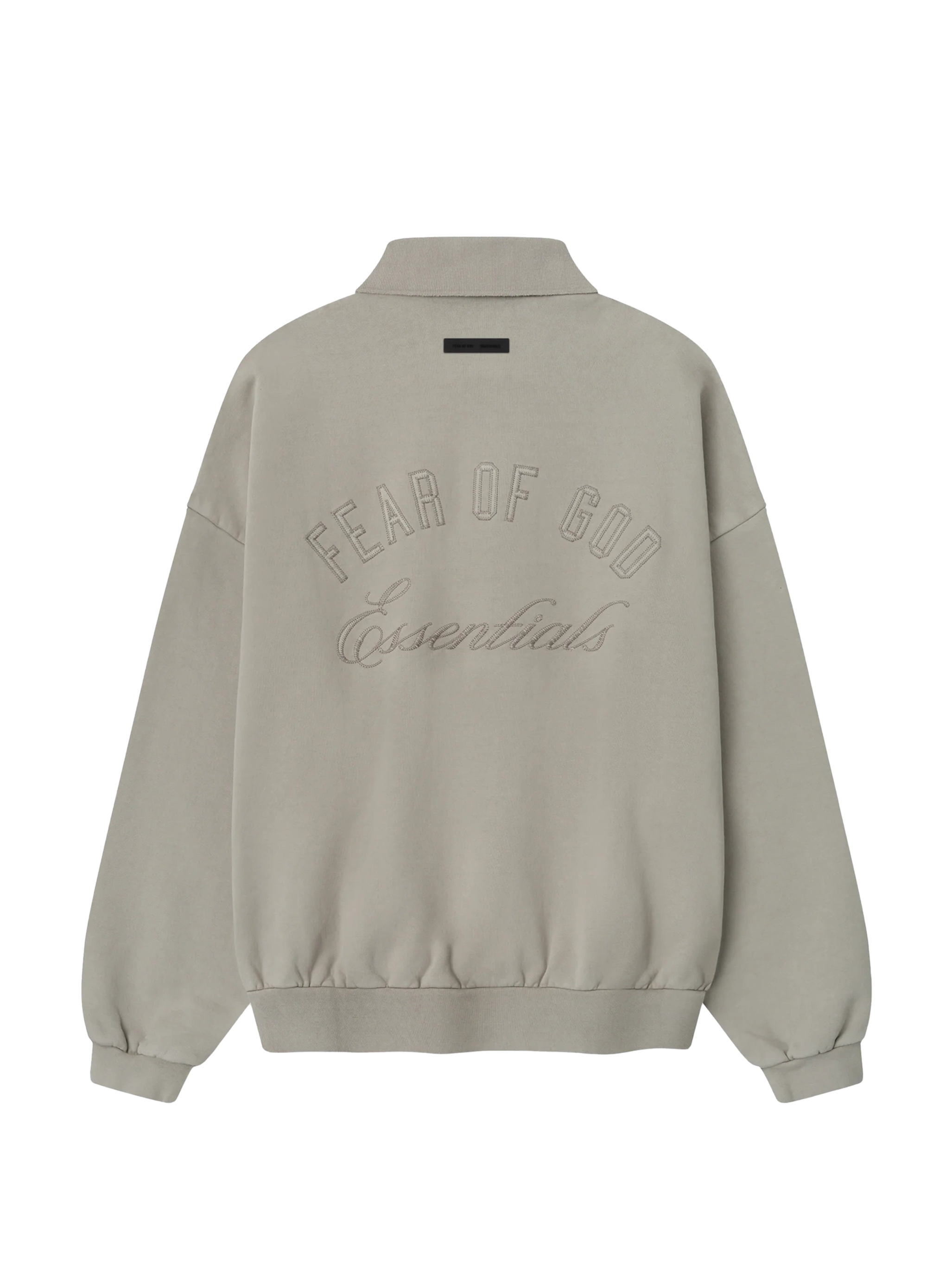 Fear of God Essentials geborduurd klassiek polosweatshirt in rookgrijs