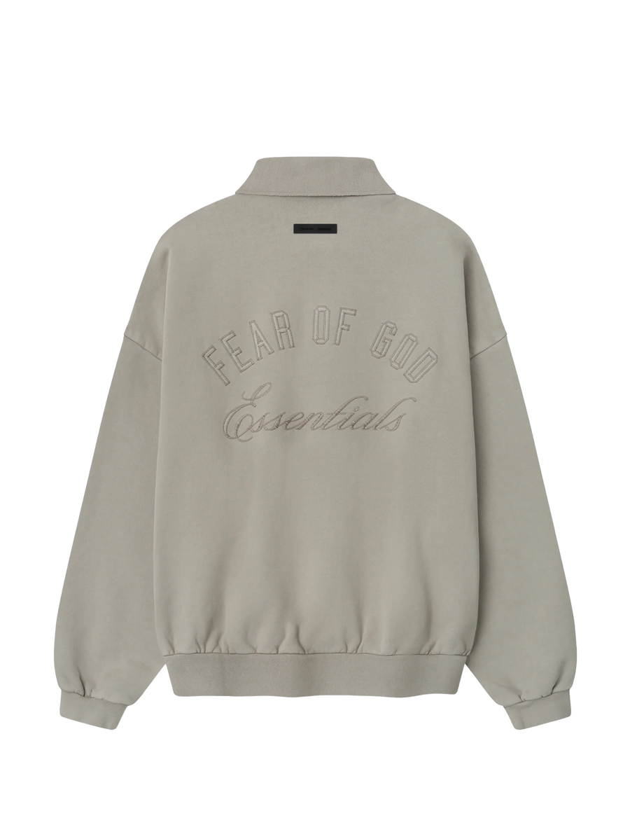 Fear of God Essentials geborduurd klassiek polosweatshirt in rookgrijs