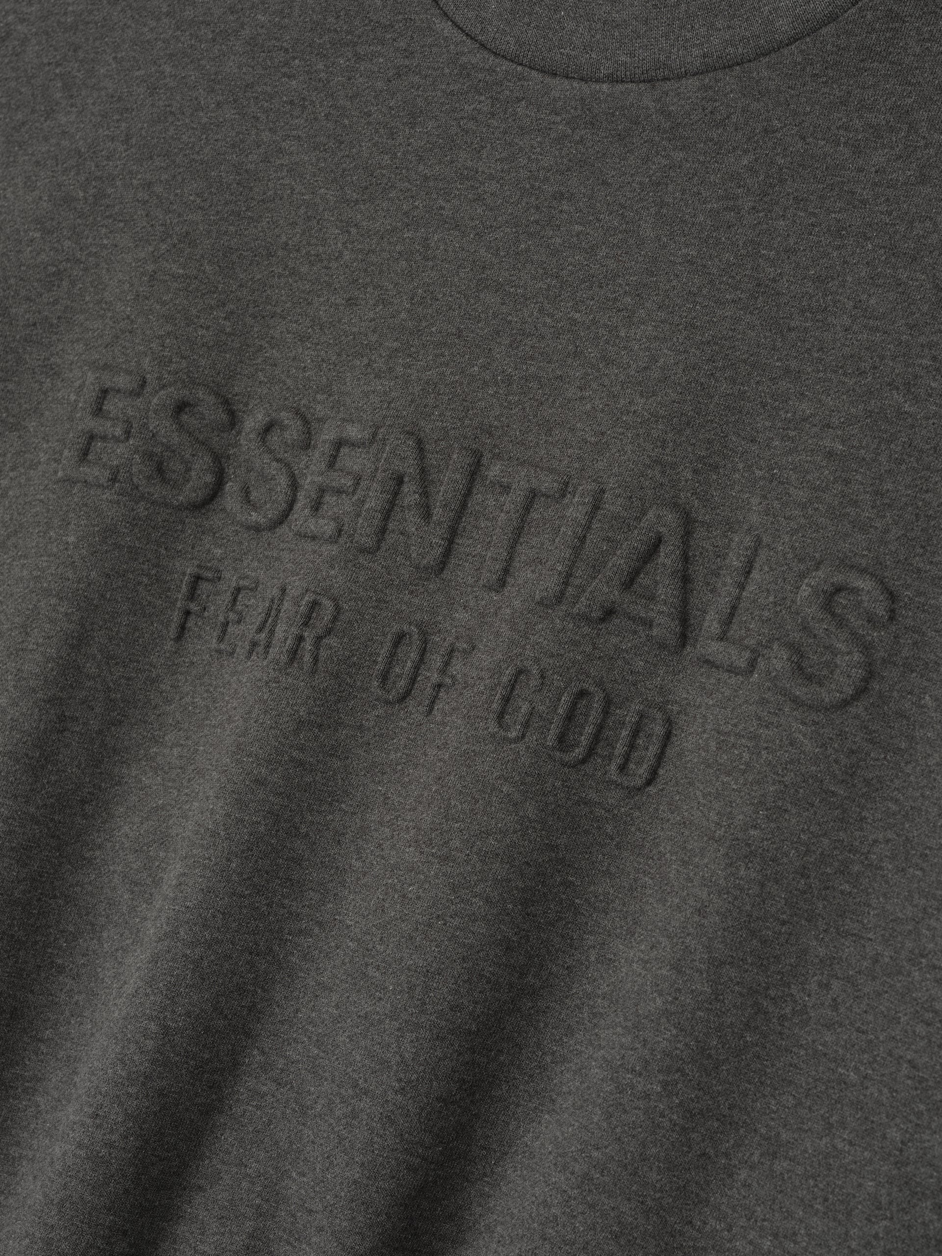 Fear of God Essentials Embossed Classic Crewneck Sweatshirt Charcoal Heather