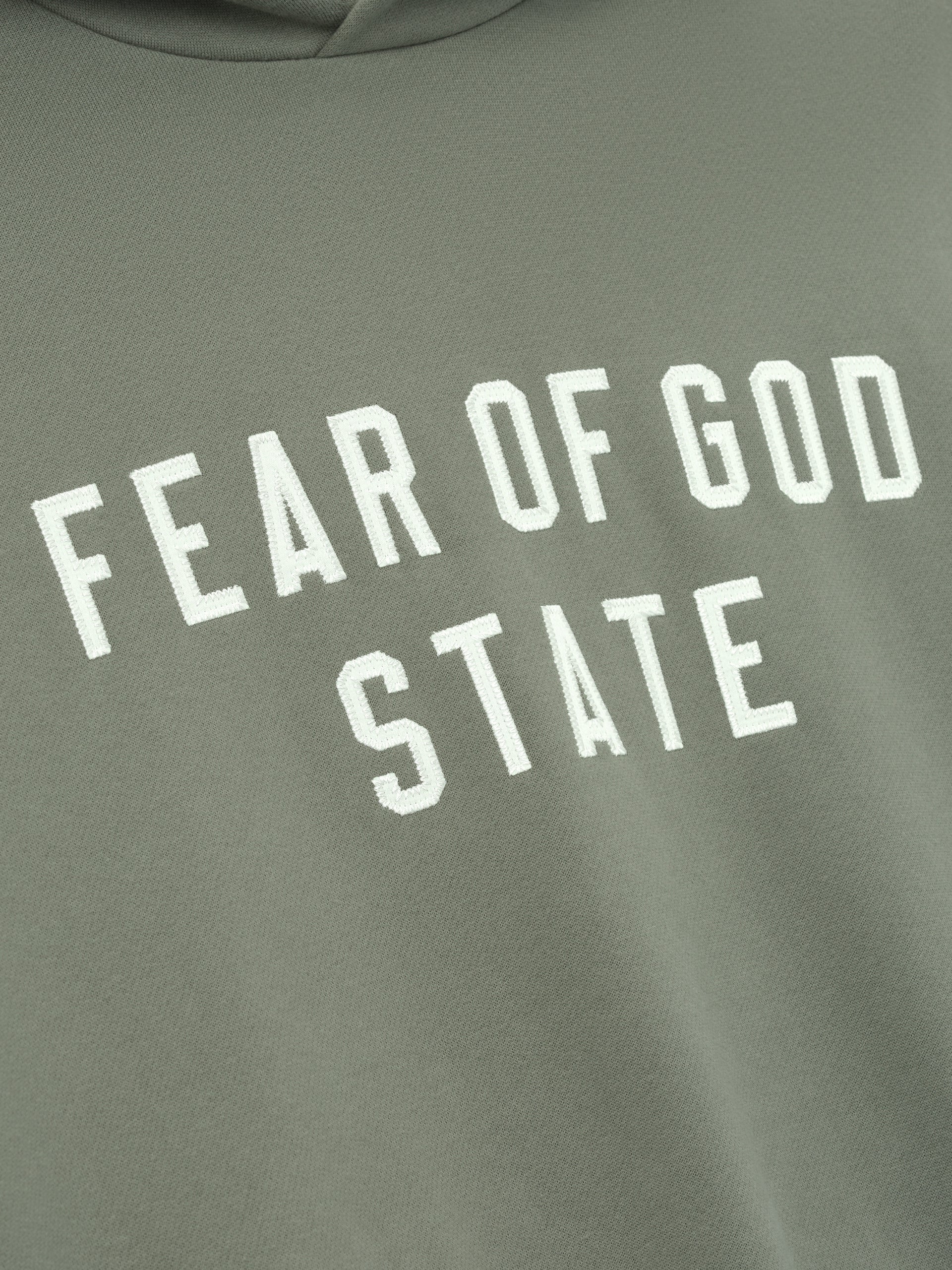 Fear of God ESSENTIALS 90’s Fit Hoodie in Moss Green