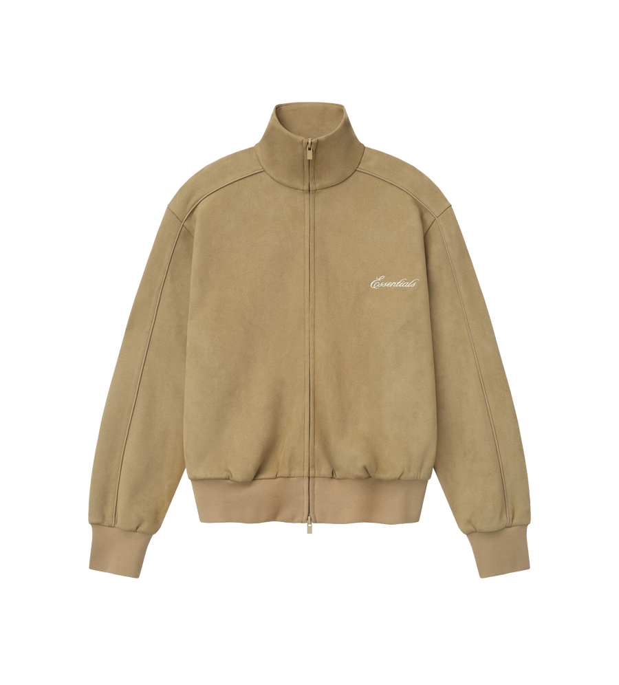 Fear of God Essentials Signature Modern Track Jacket in Dune