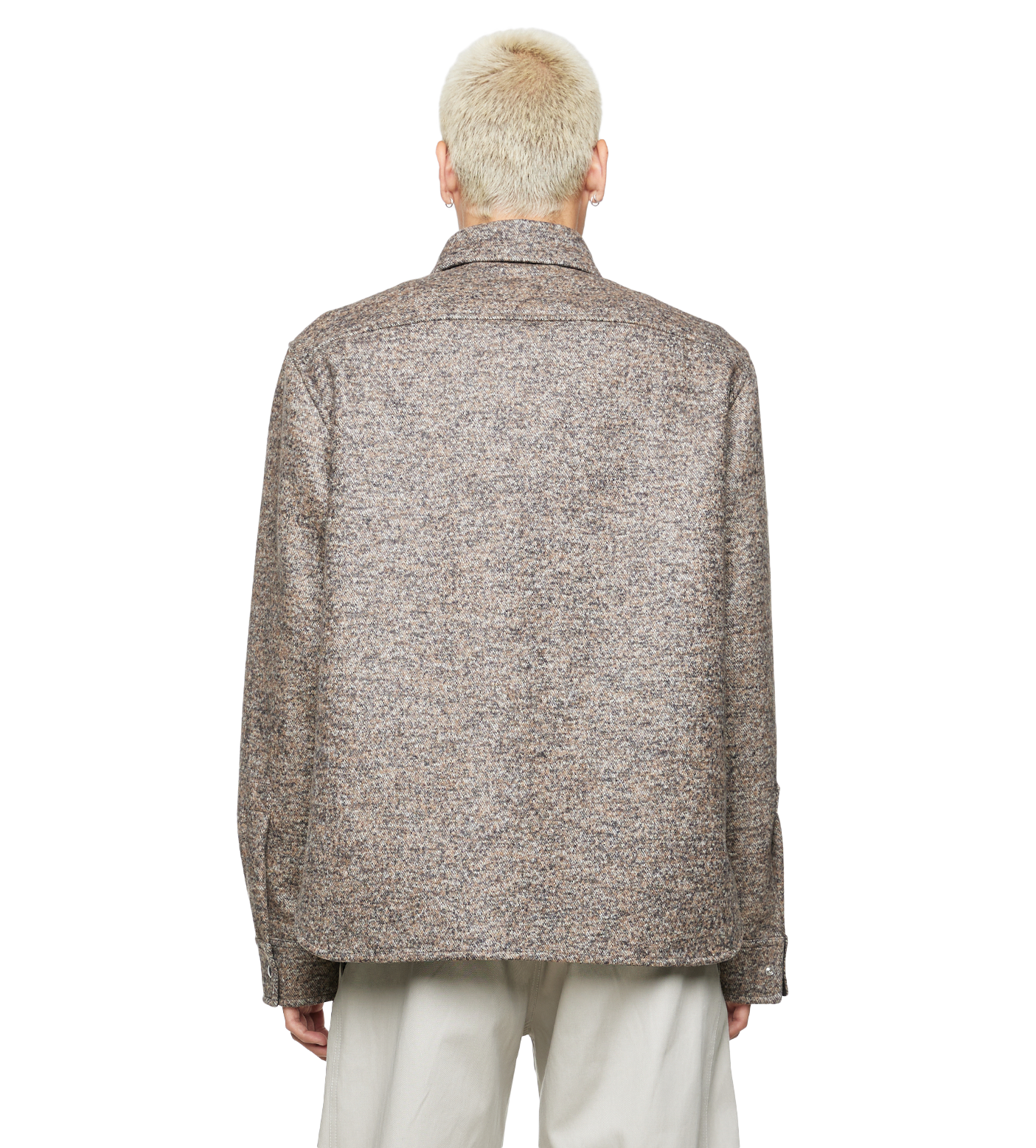 Felted Wool Shirt Brown
