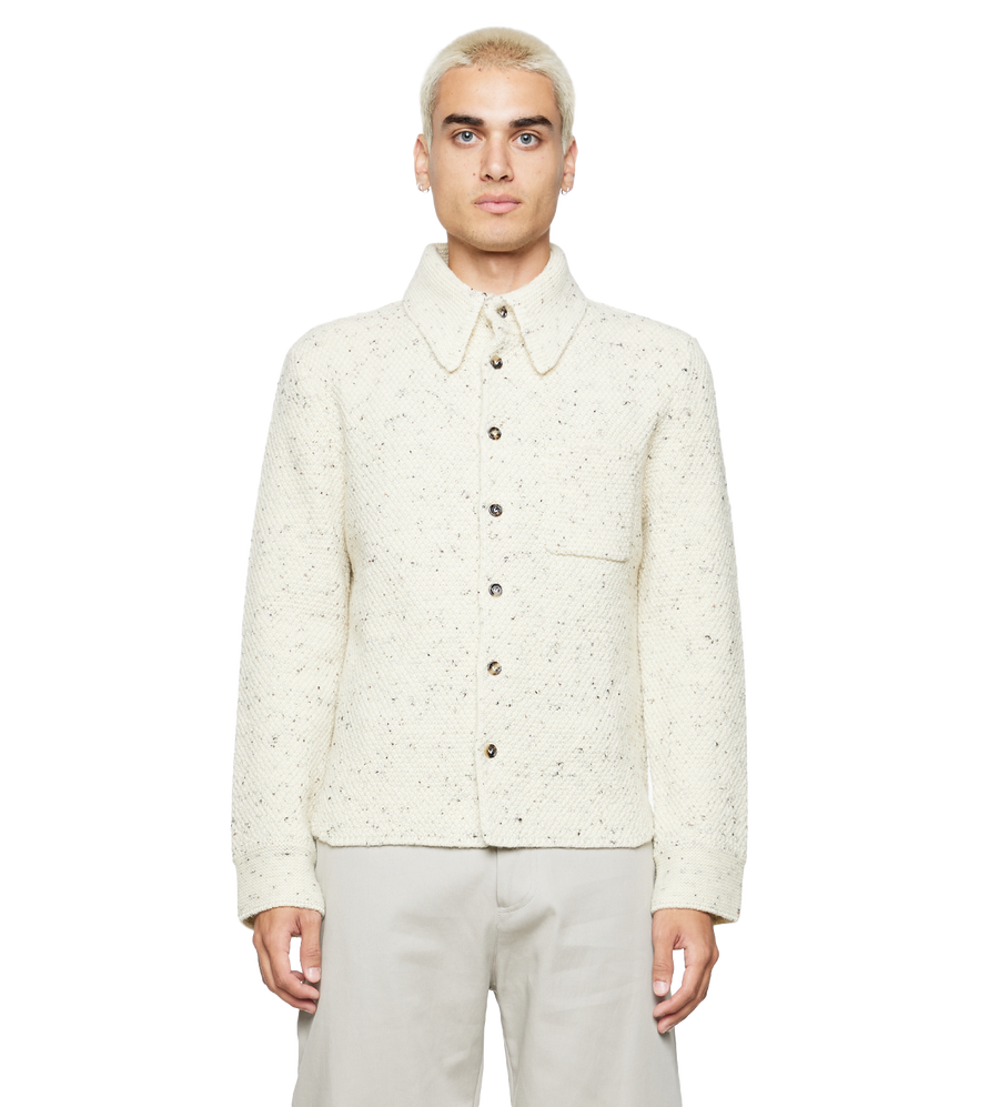 Wool Knitted Shirt White