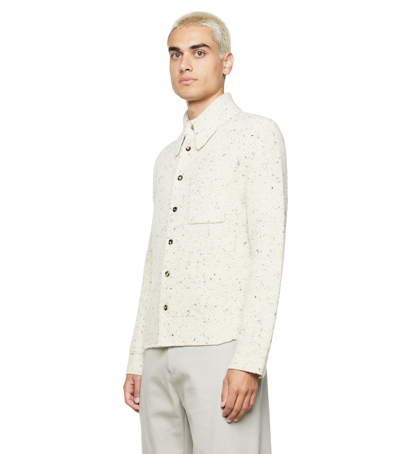 Wool Knitted Shirt White