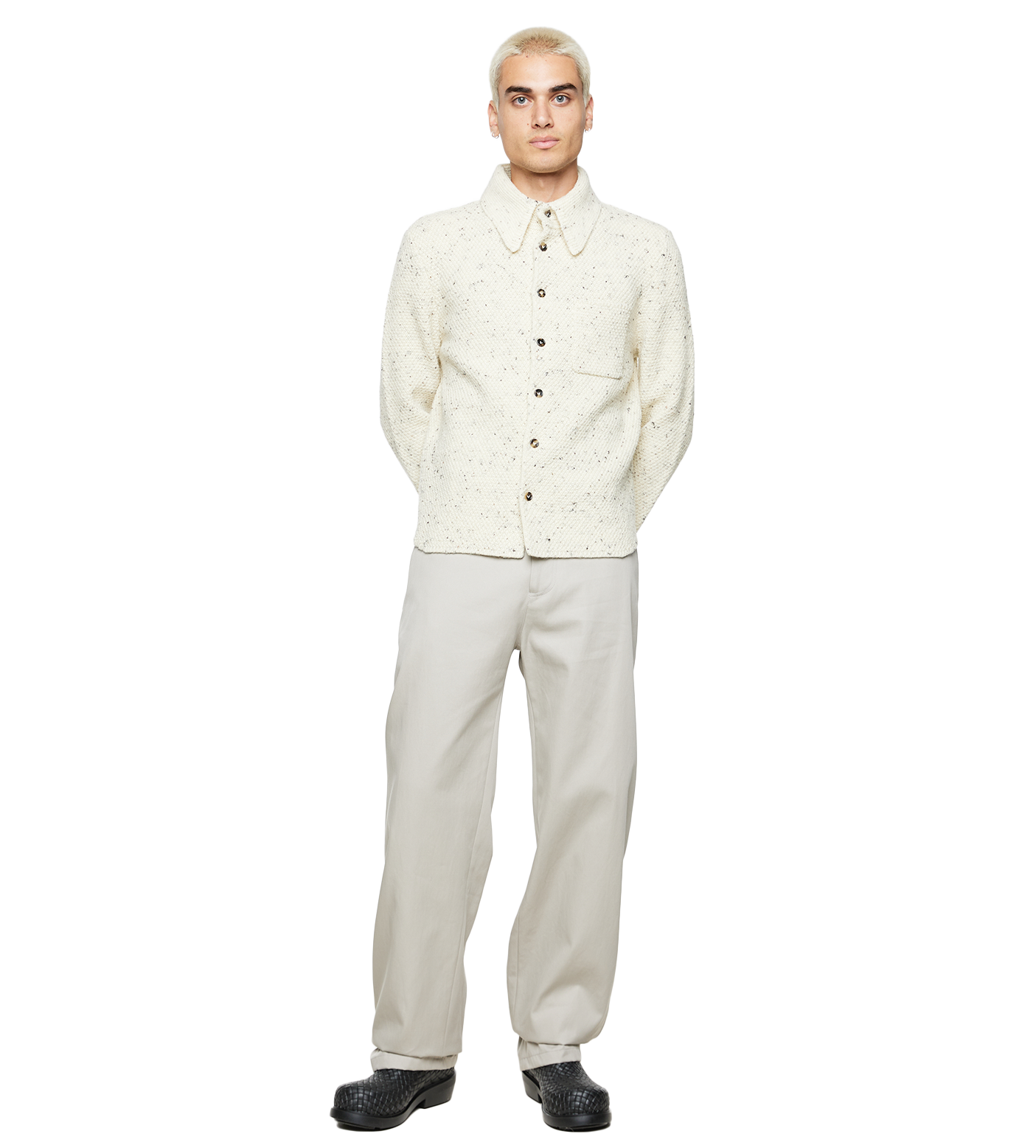 Wool Knitted Shirt White