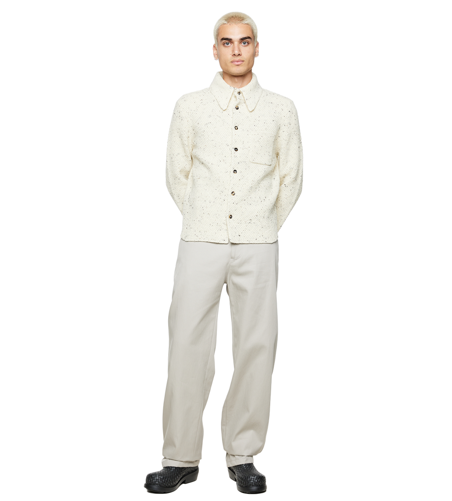 Wool Knitted Shirt White