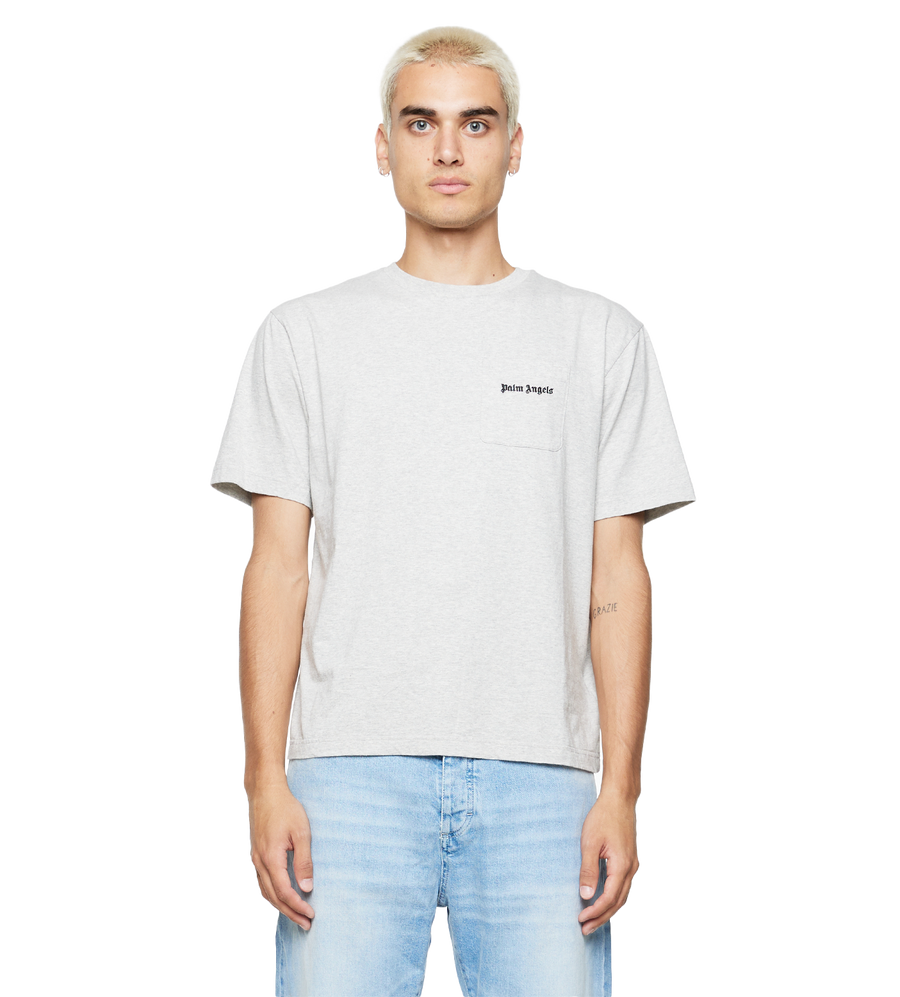 Logo-Embroidered T-shirt Grey