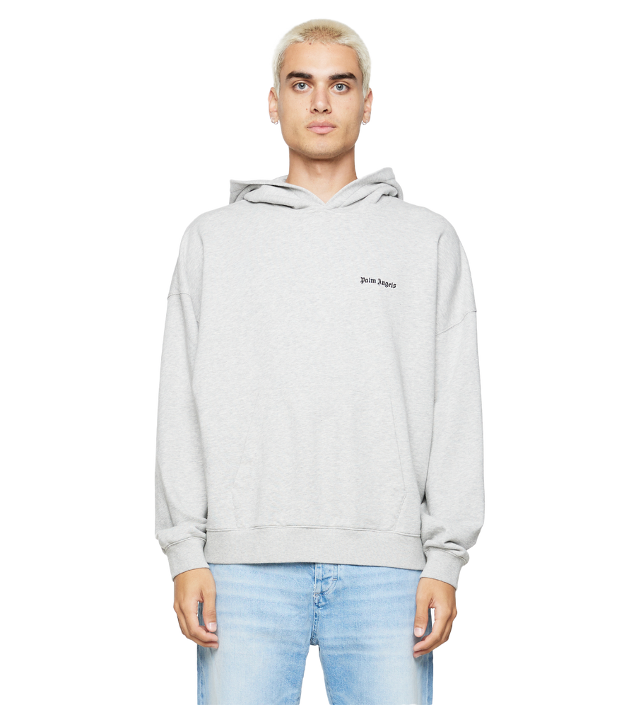 Embroidered Logo Hoodie Grey