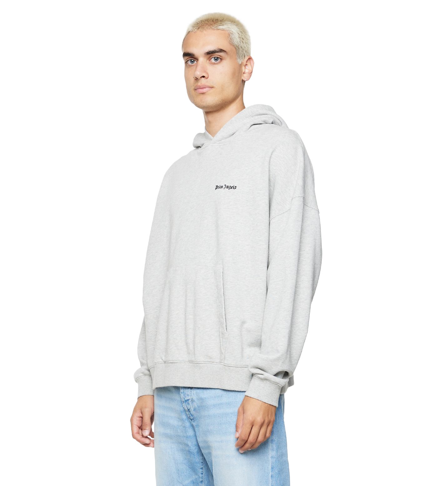 Embroidered Logo Hoodie Grey