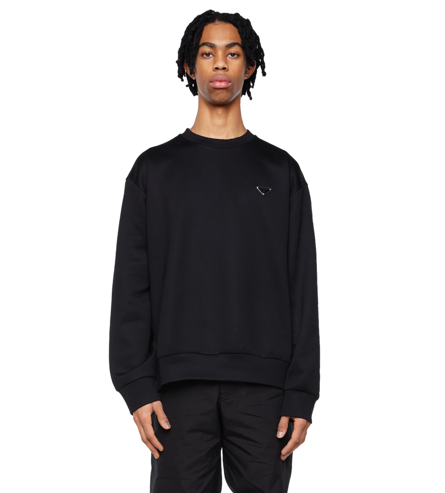 Technical Cotton Sweatshirt Black