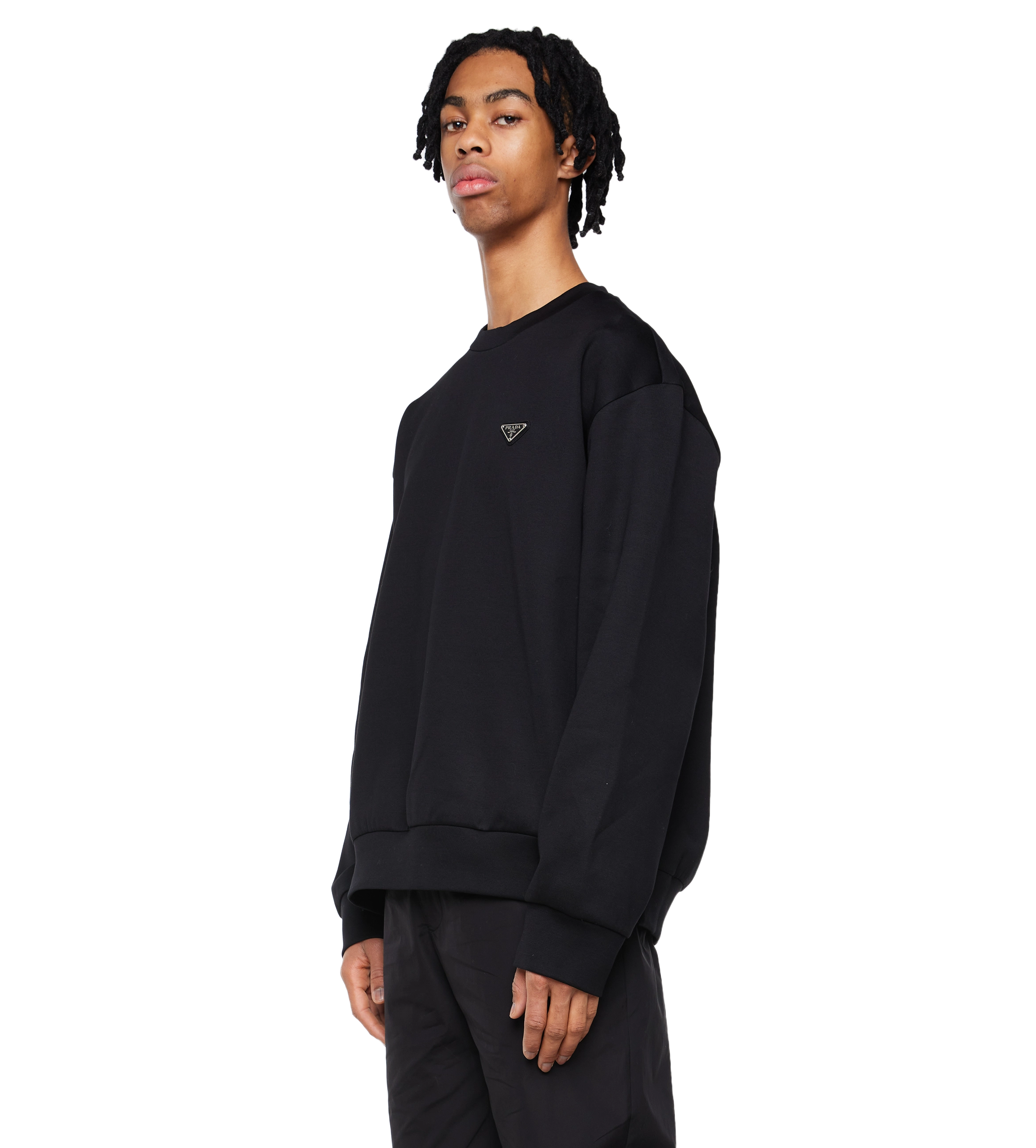 Technical Cotton Sweatshirt Black