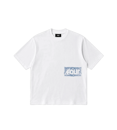 Painted Logo Boxy T-shirt White/ Soft Blue