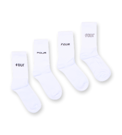 4 Pack Socks - White