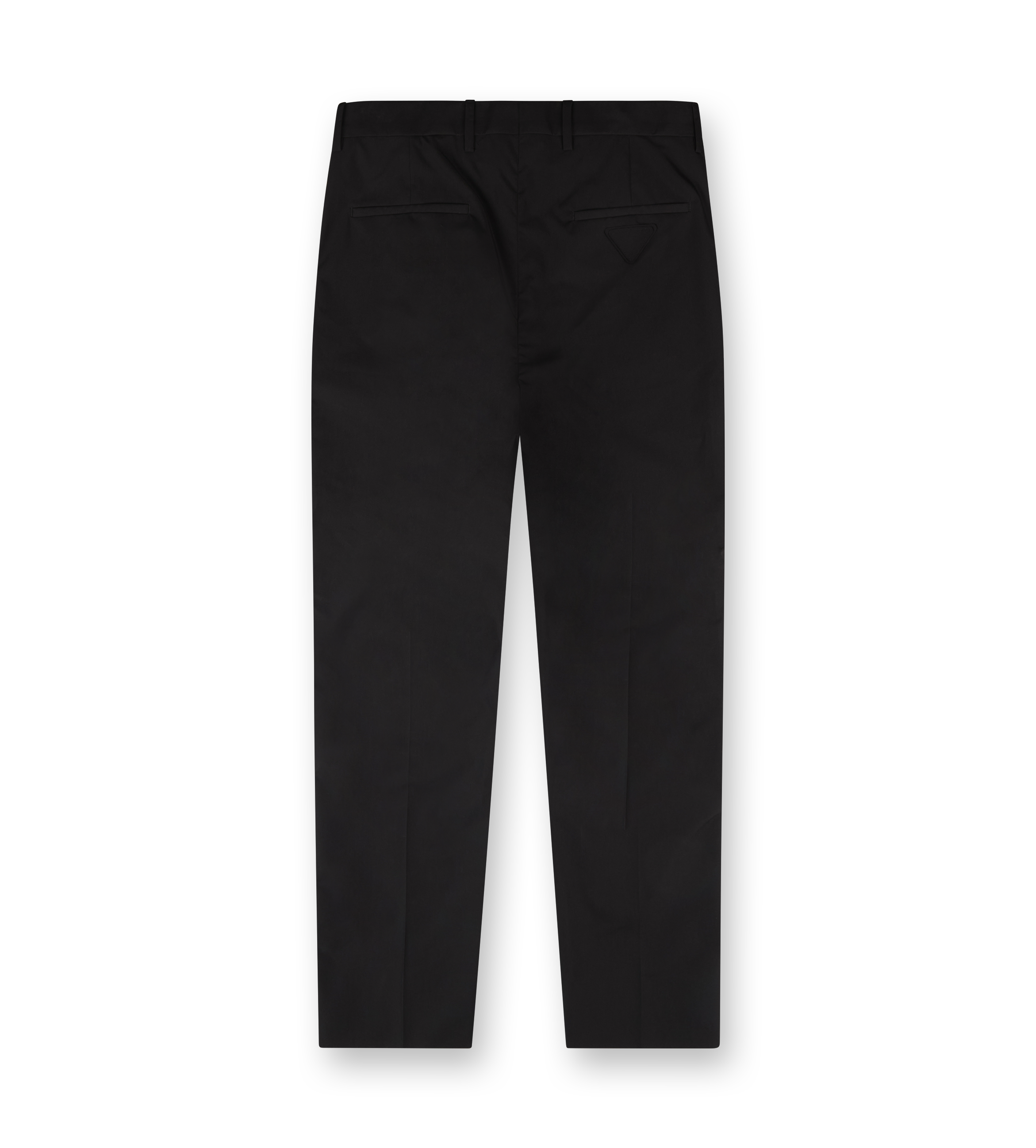 Triangle-logo Cotton Trousers Black