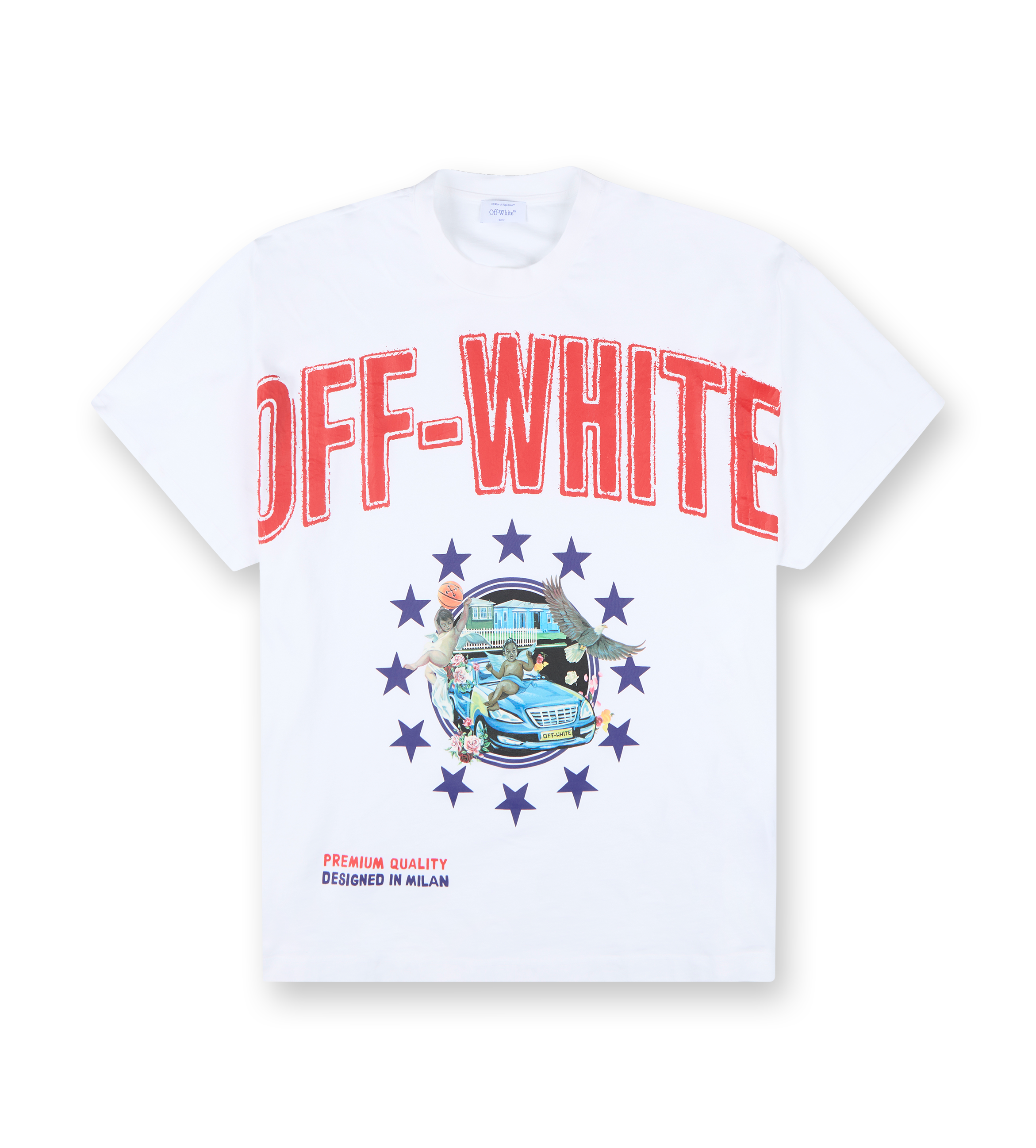 Fresco Star Over T-shirt White/Spicy Orange