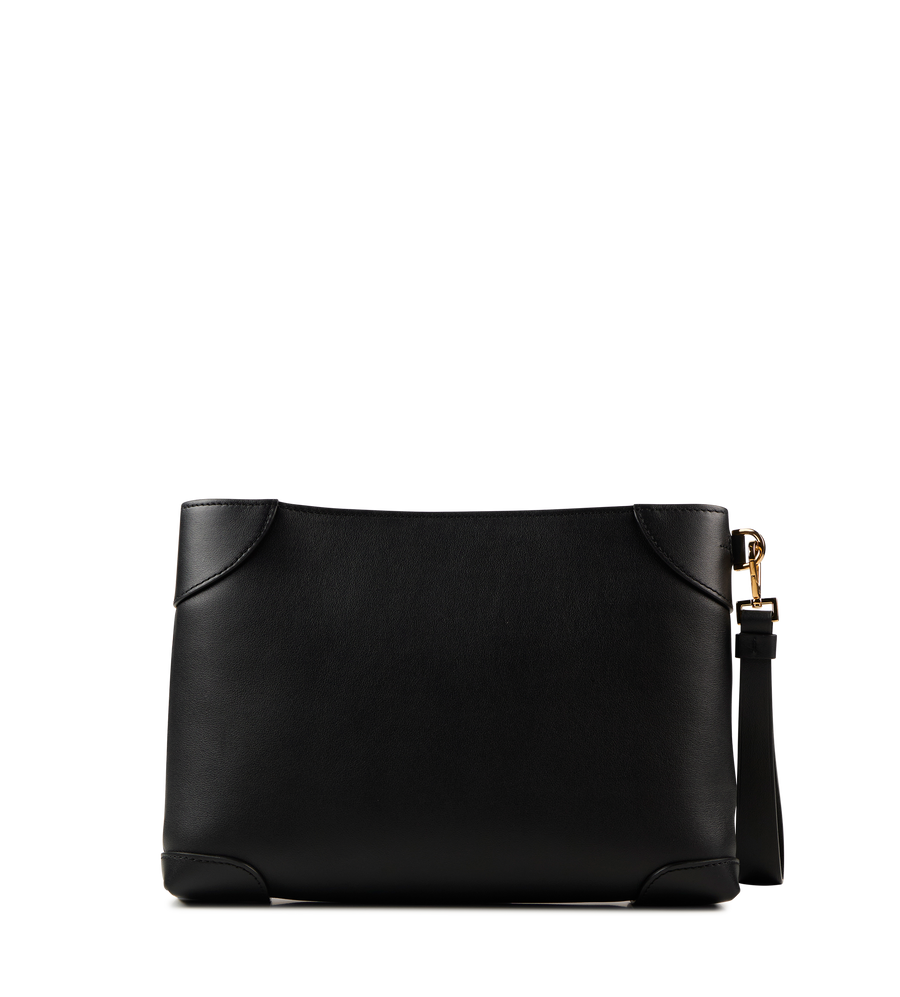 Leather Document Holder Black