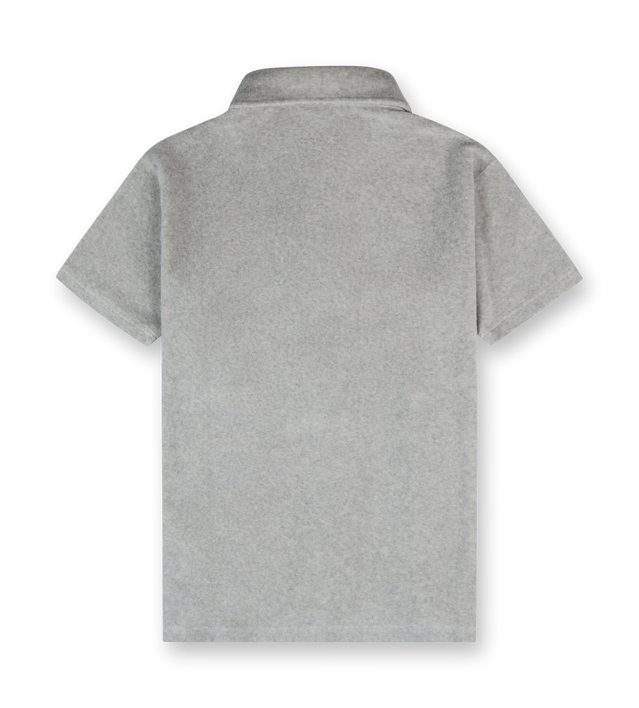 Knitted Polo Shirt Light Grey