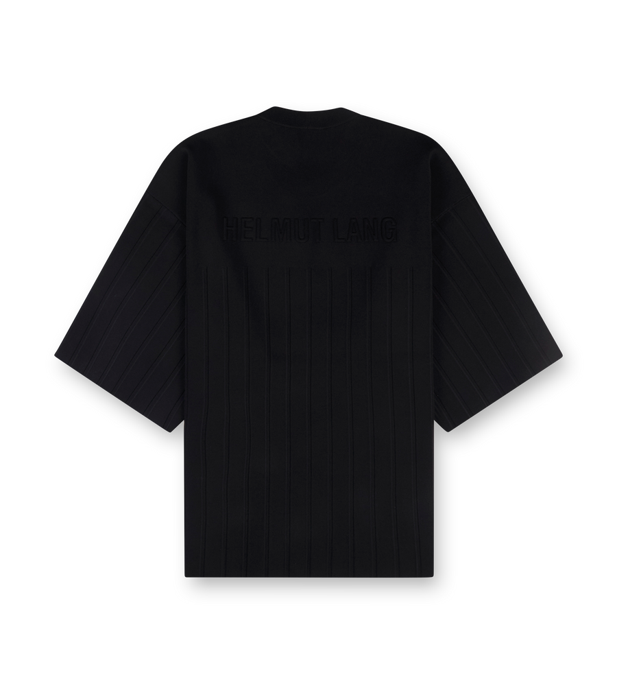 Oversized Pleated Tee Black