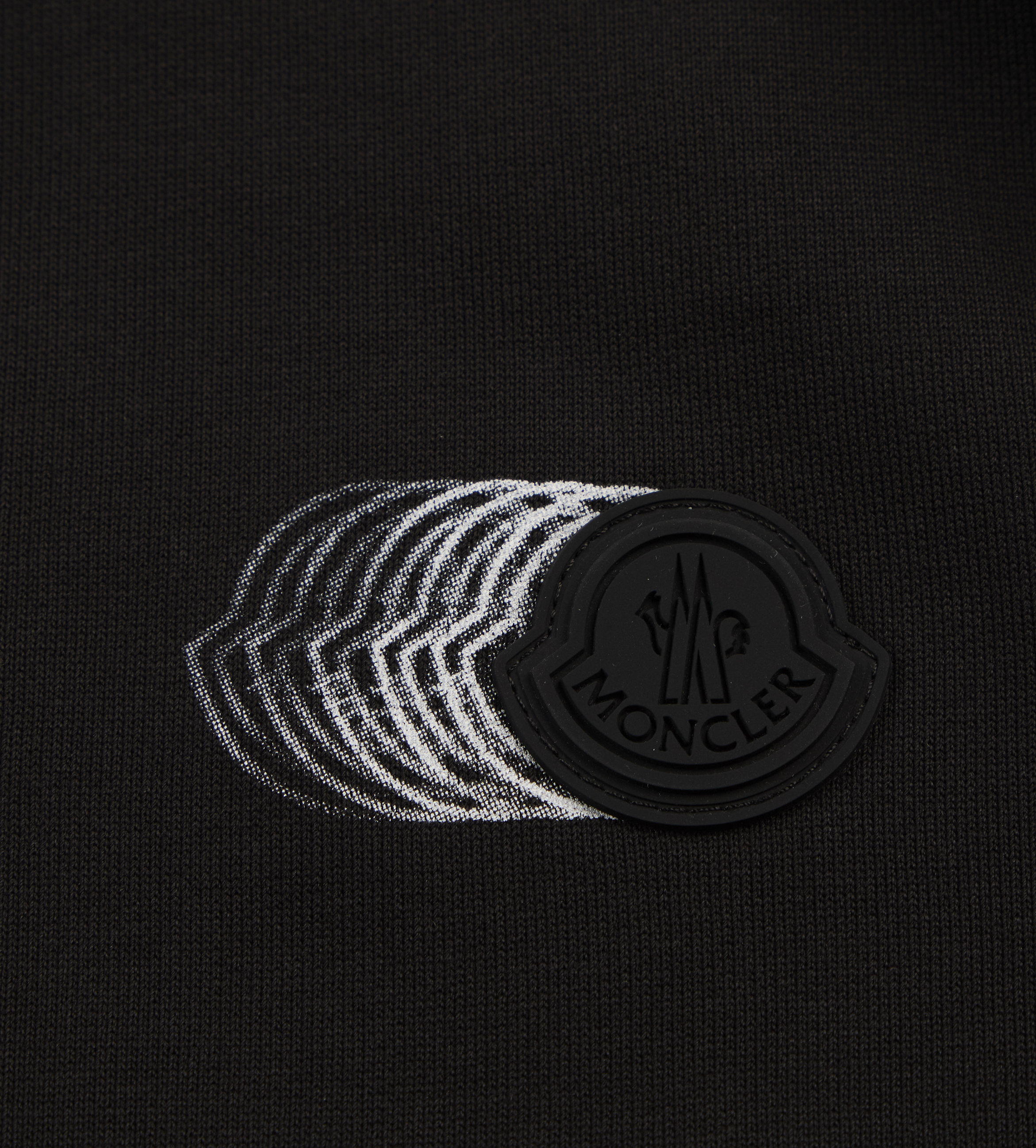 Faded Logo Motif Cotton Sweatshirt Black