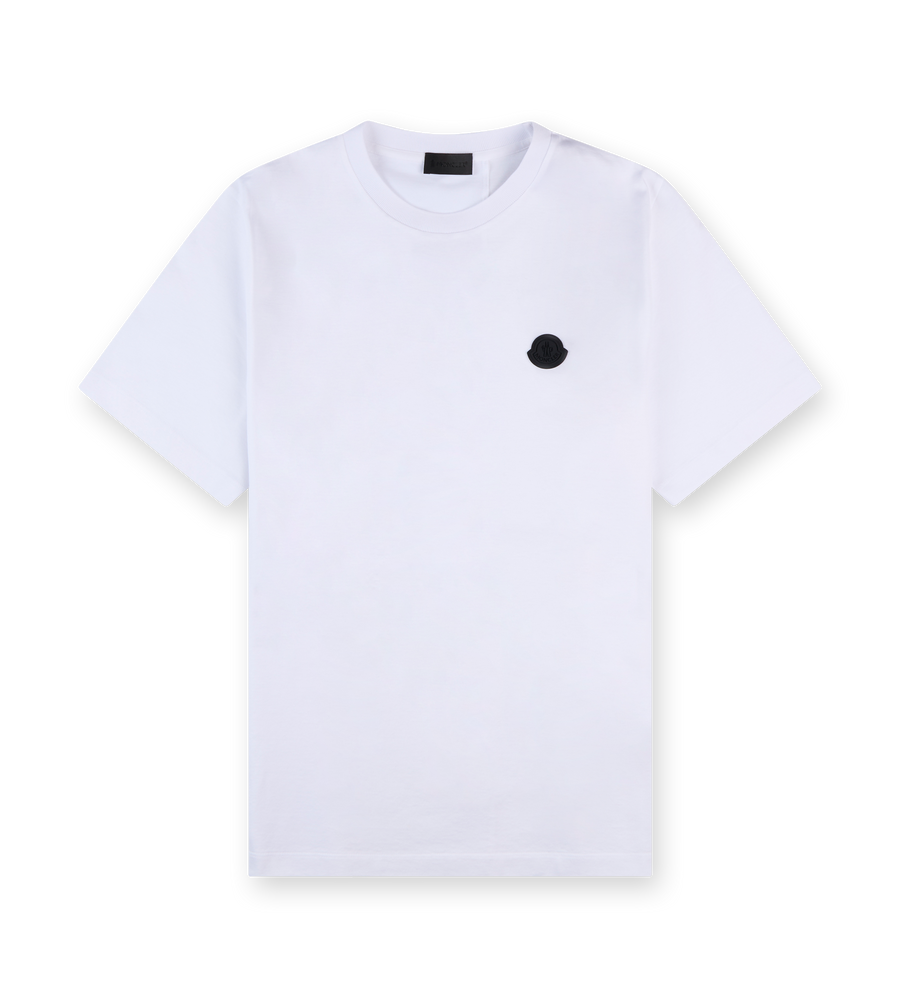 Vertical Back Logo Cotton T-Shirt White