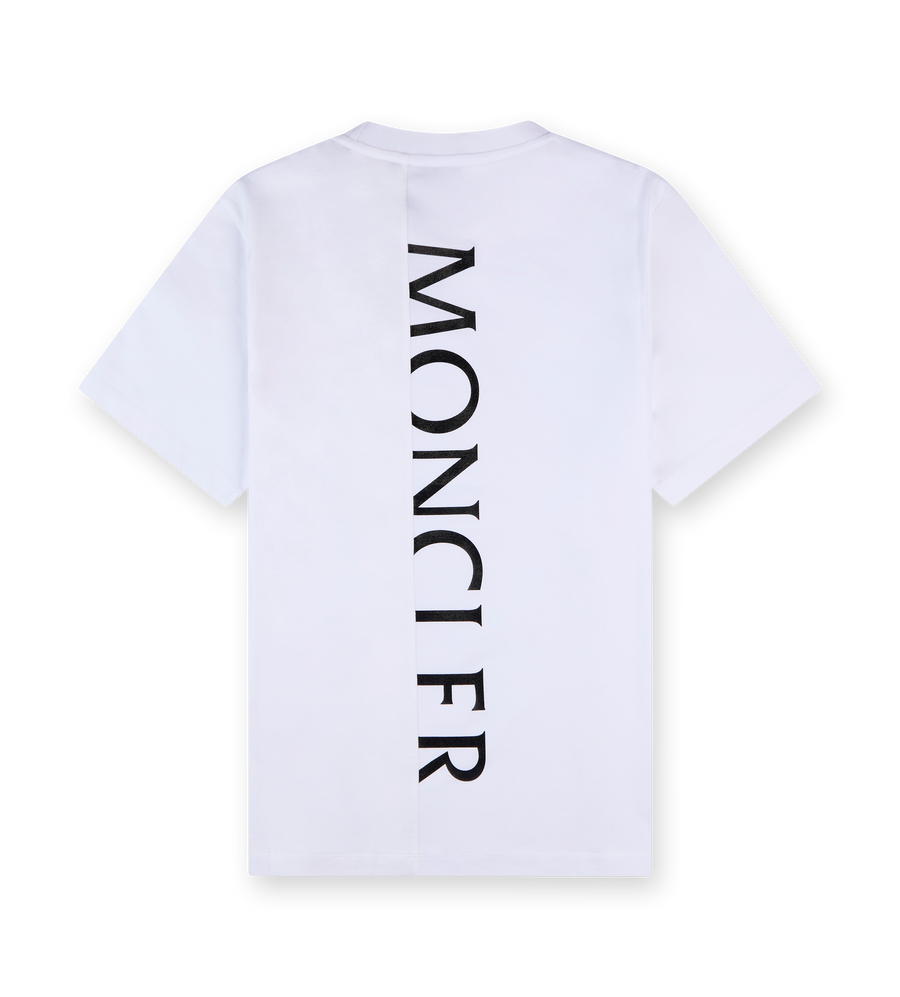 Vertical Back Logo Cotton T-Shirt White