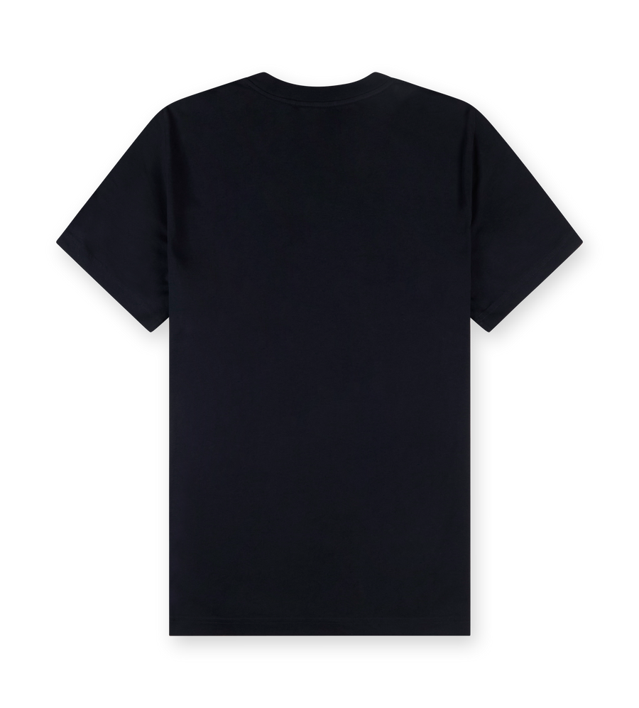 Faded Logo Cotton T-shirt Navy Blue