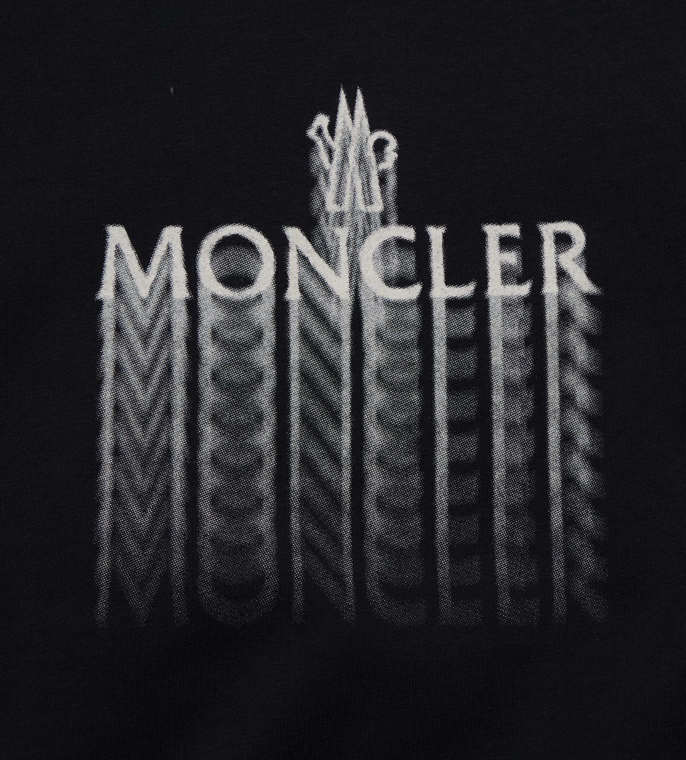Faded Logo Cotton T-shirt Navy Blue