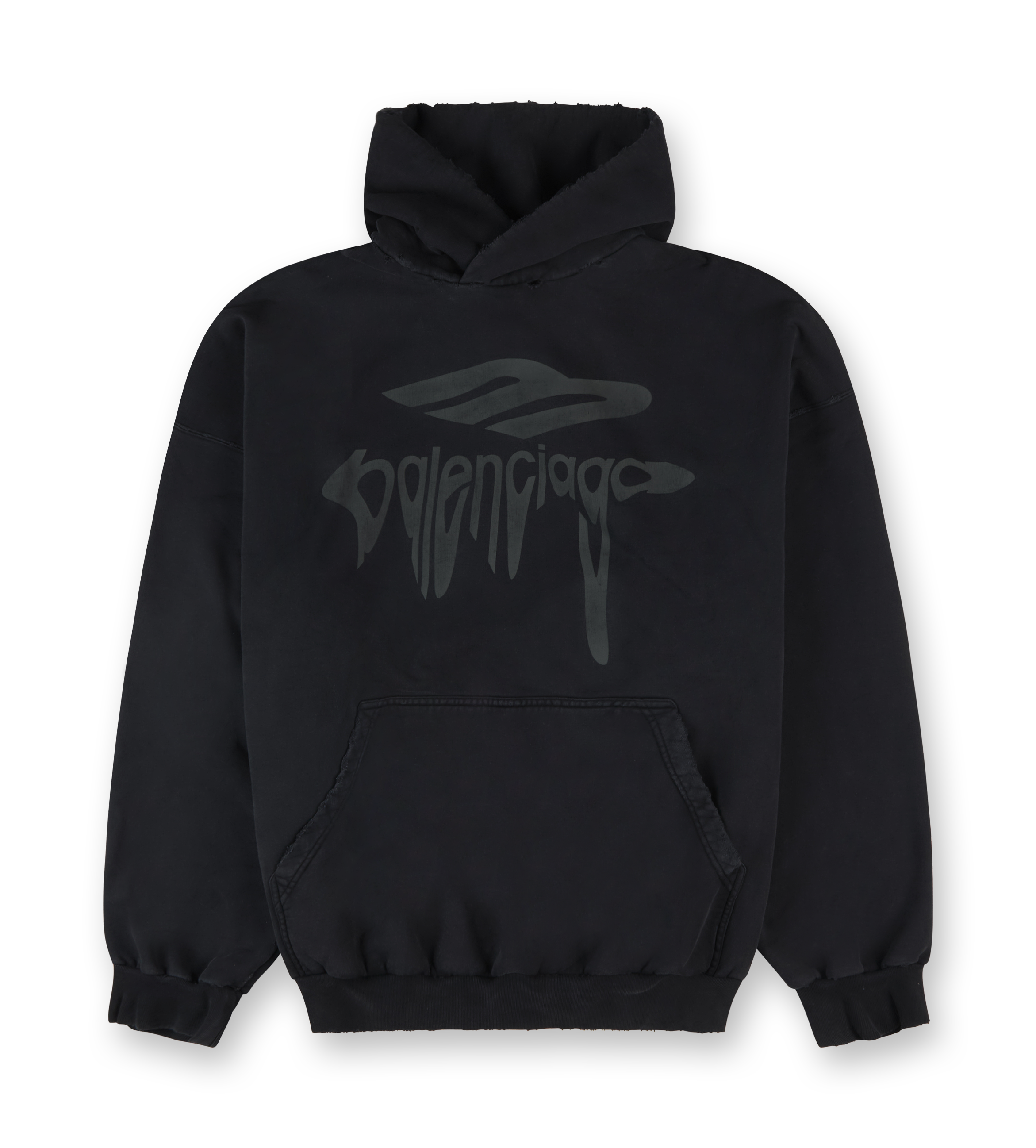 Balenciaga PS25 Large Fit Hoodie Black