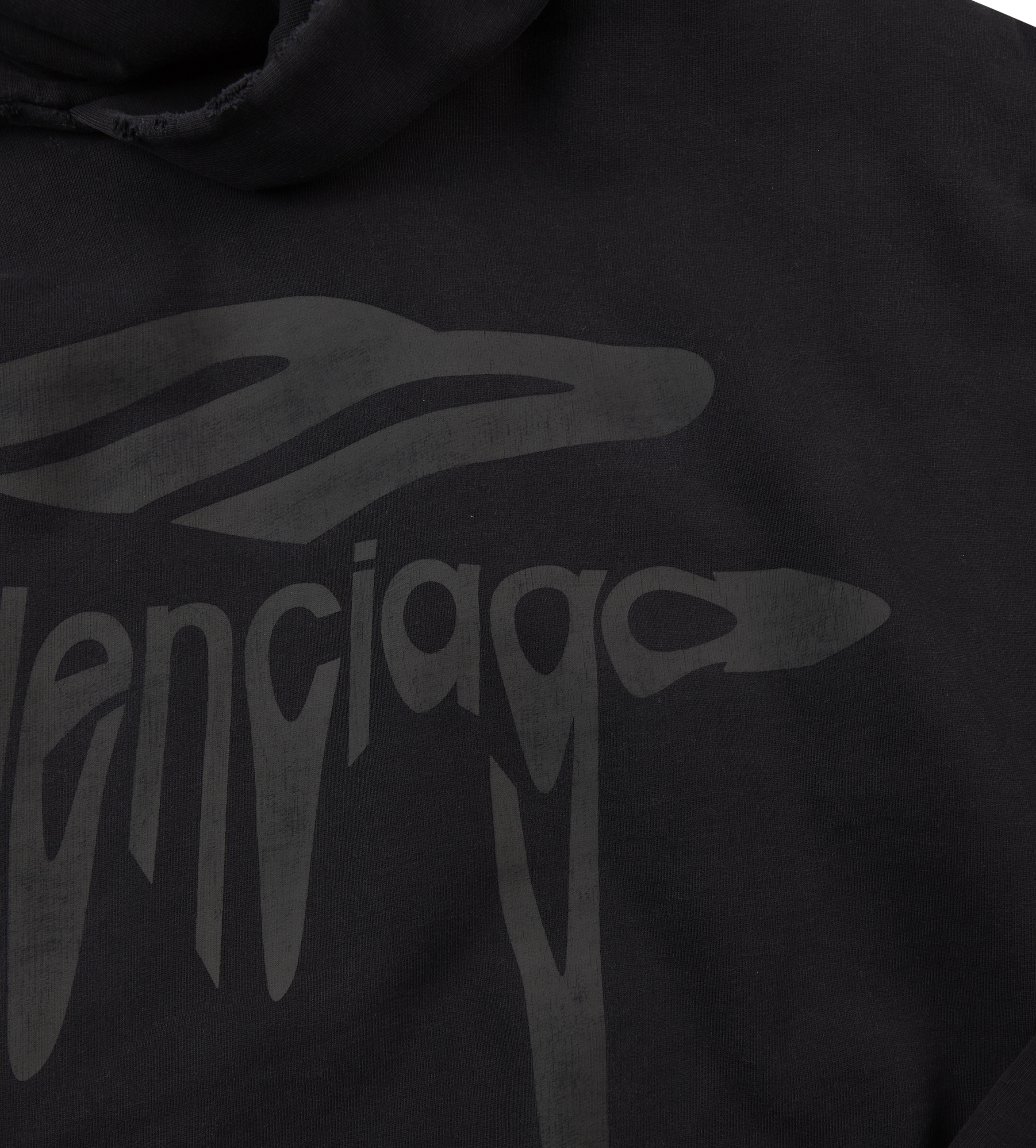 Balenciaga PS25 Large Fit Hoodie Black