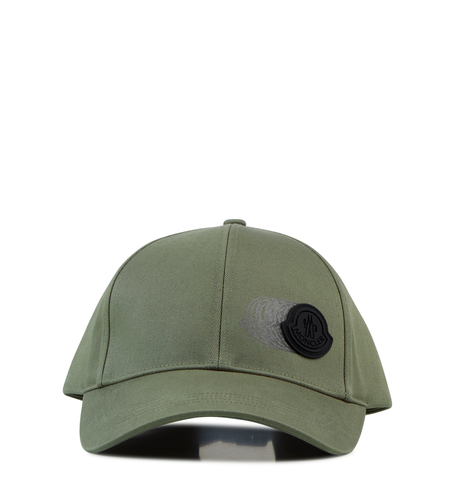 Cotton Gaberdine Side Logo Cap Green