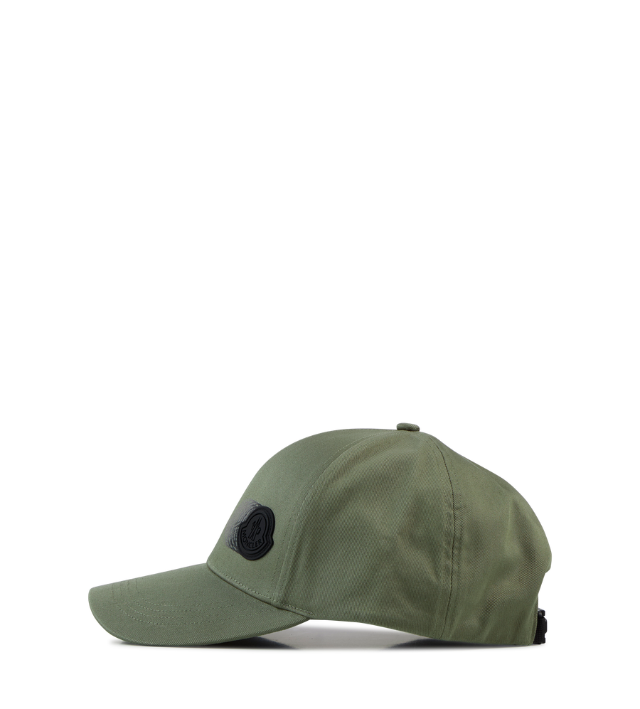 Cotton Gaberdine Side Logo Cap Green