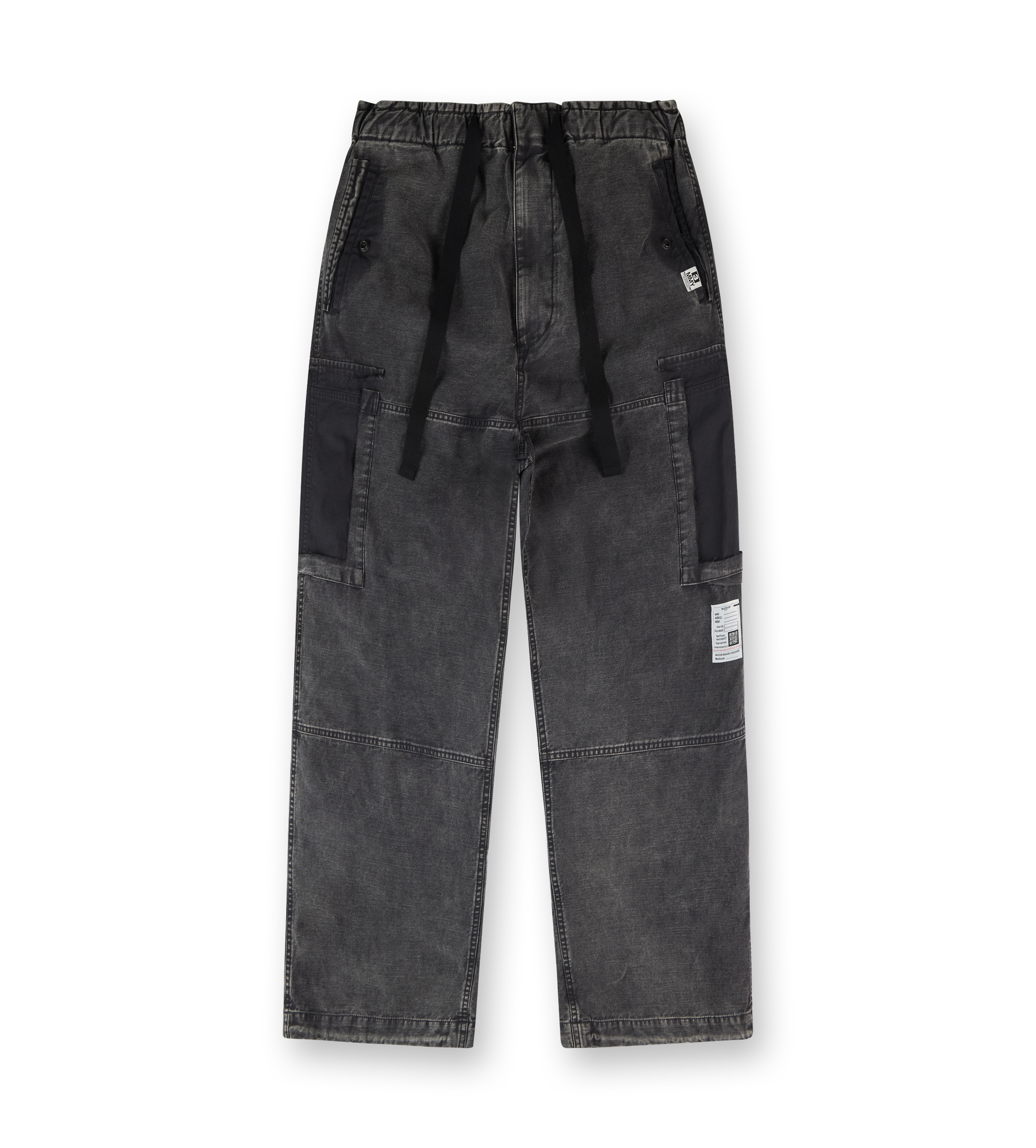 Cotton Satin Cargo Trousers Indigo