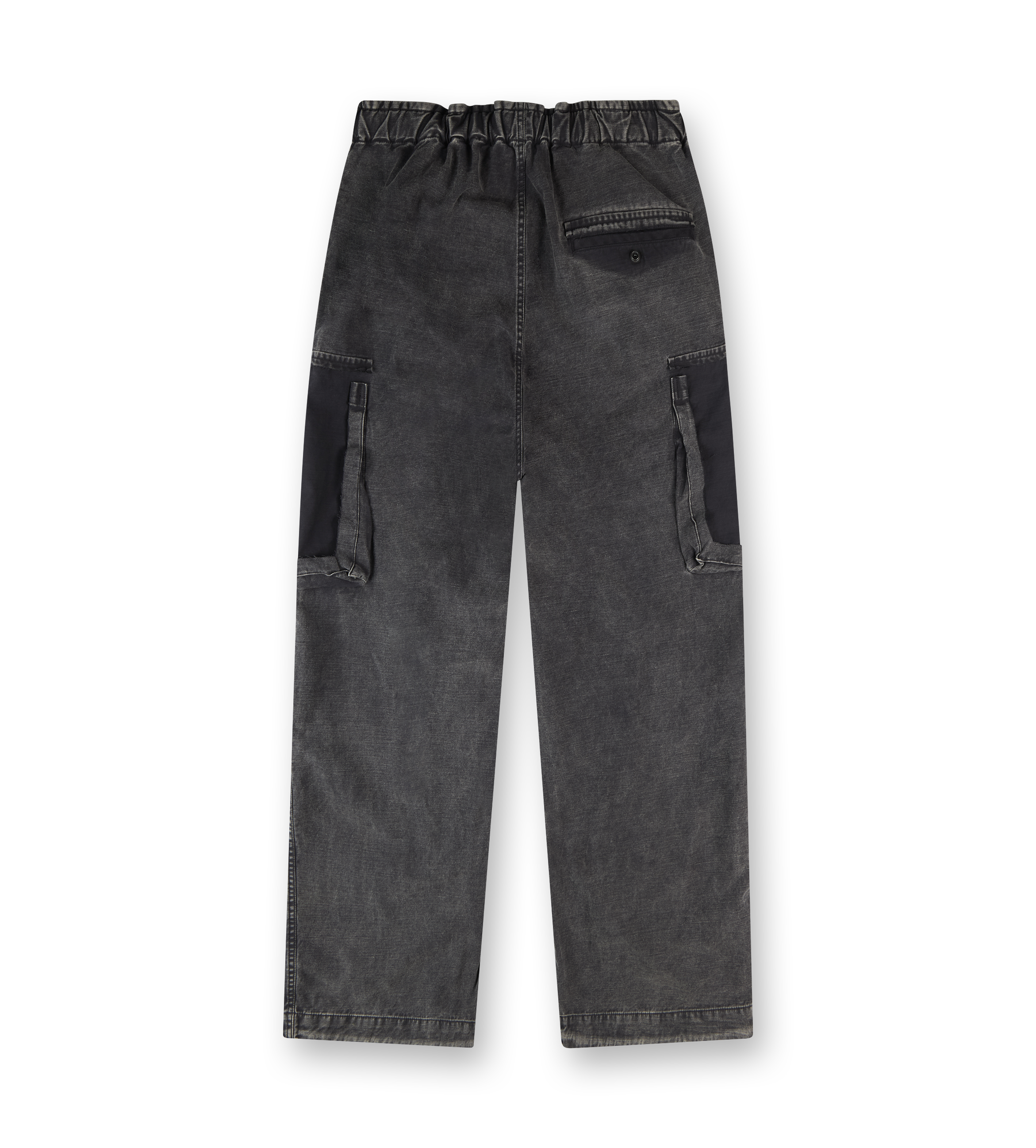 Cotton Satin Cargo Trousers Indigo