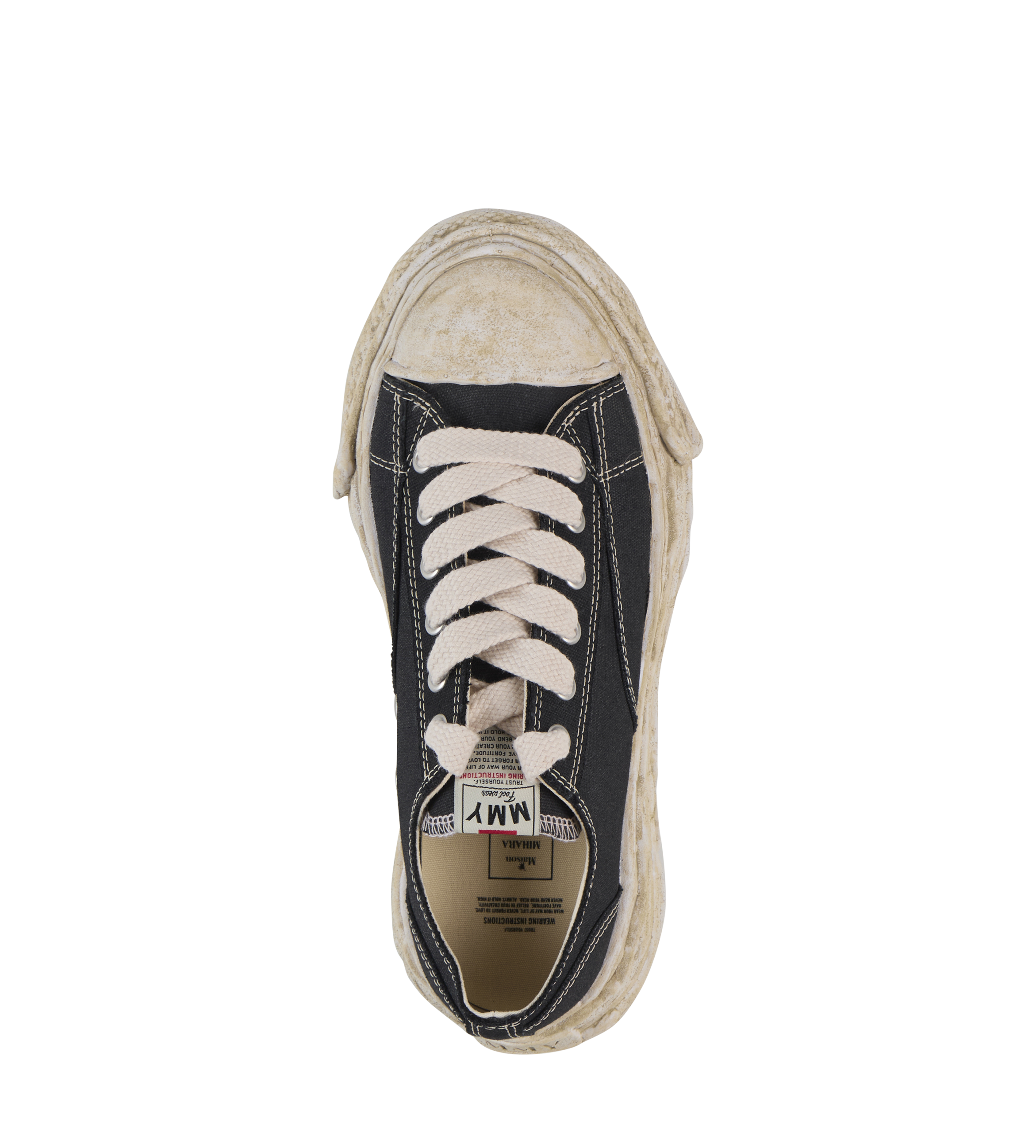 Peterson Garment Dyed Low Top Sneaker Black