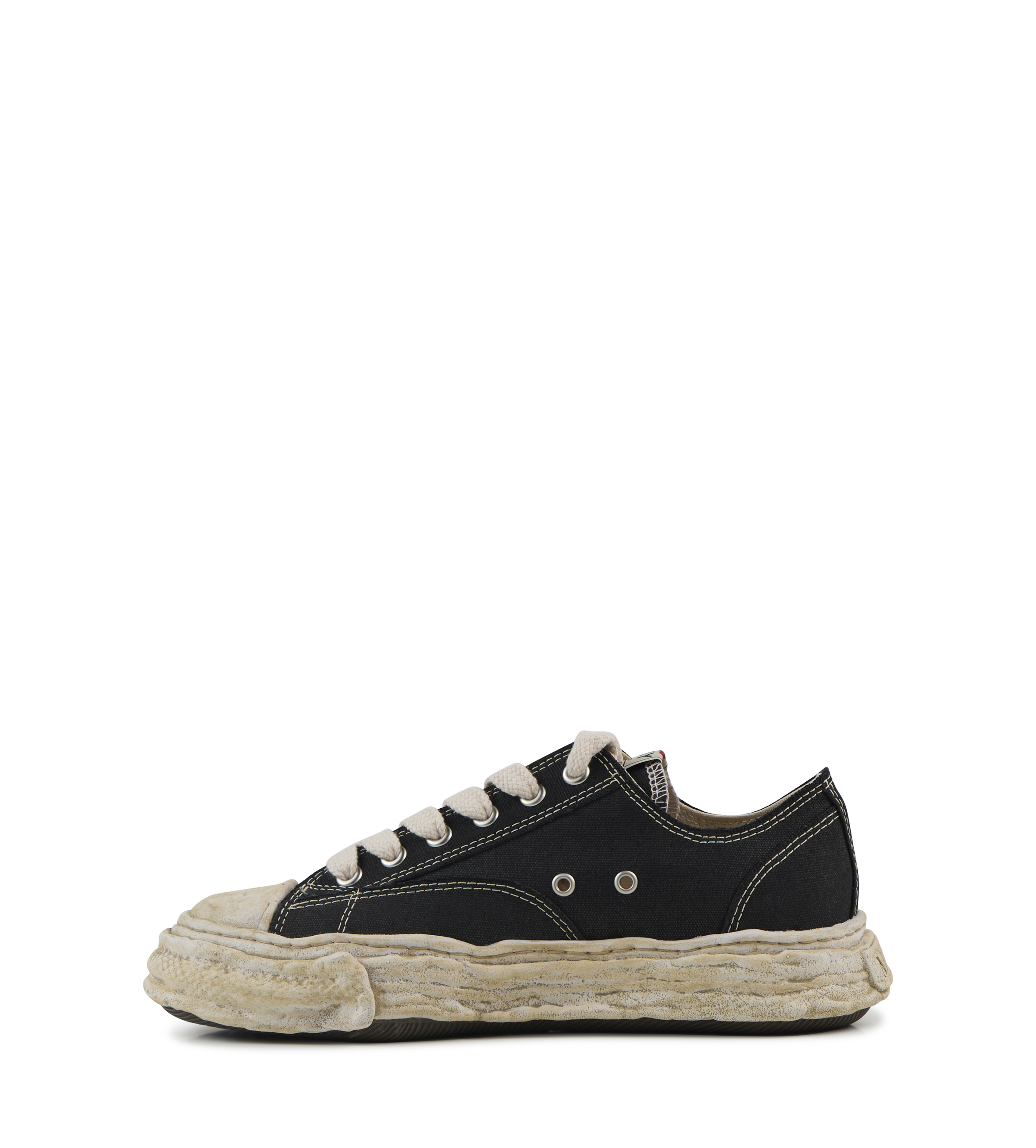 Peterson Garment Dyed Low Top Sneaker Black