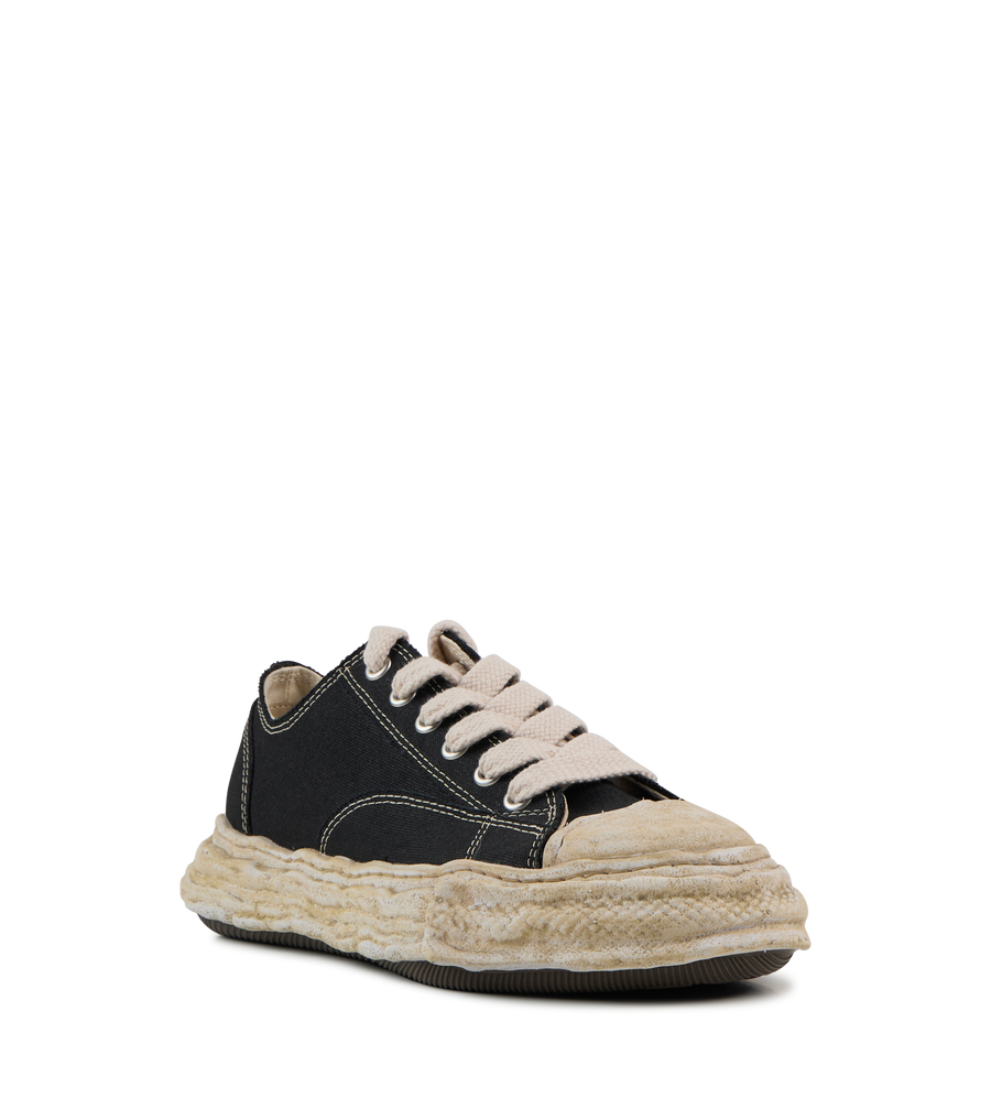 Peterson Garment Dyed Low Top Sneaker Black