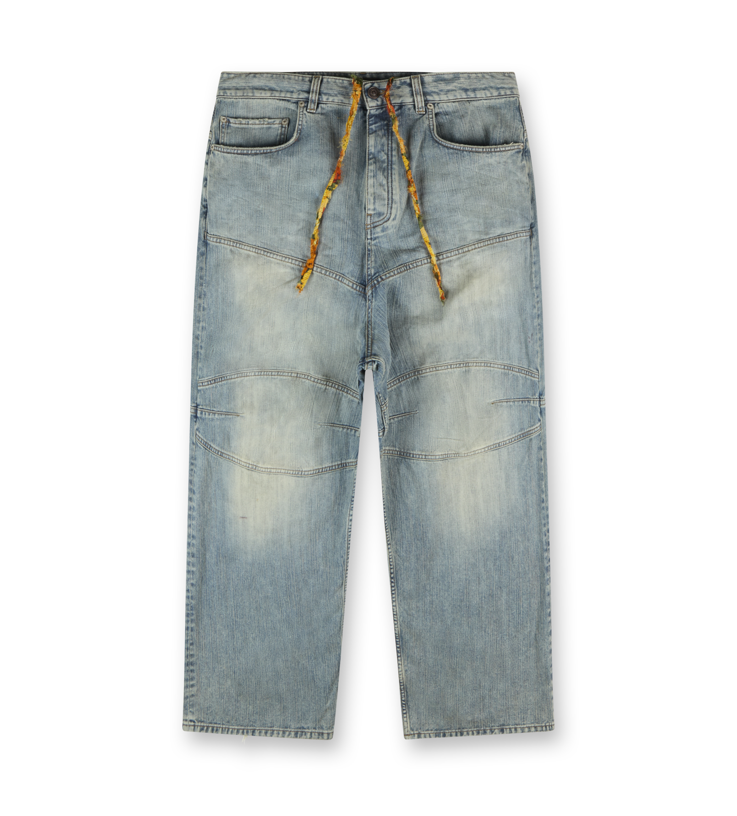 Baggy Colored Drawstring Pants Denim