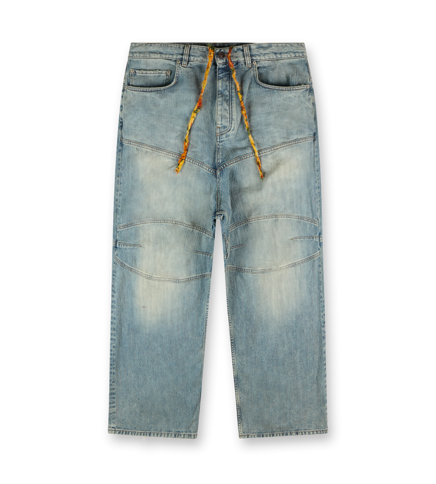 Baggy Colored Drawstring Pants Denim