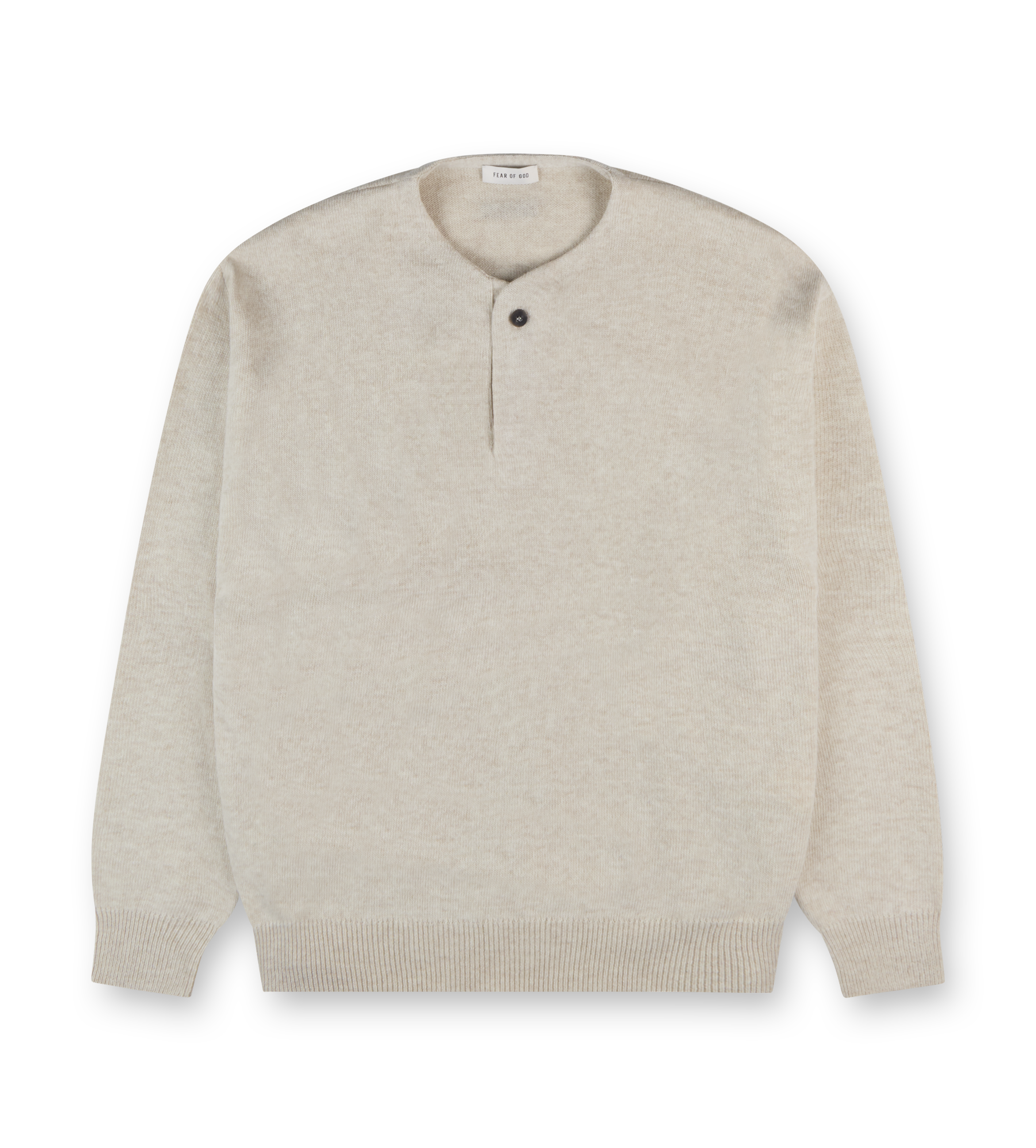 Fear of God Fine Knit Henley (Heather Beige)