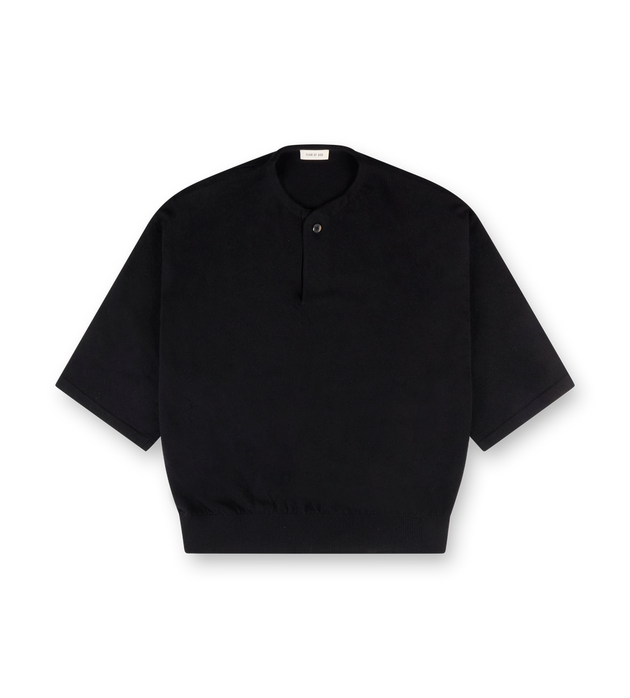 Fear of God Fine Knit Henley Tee (Black)