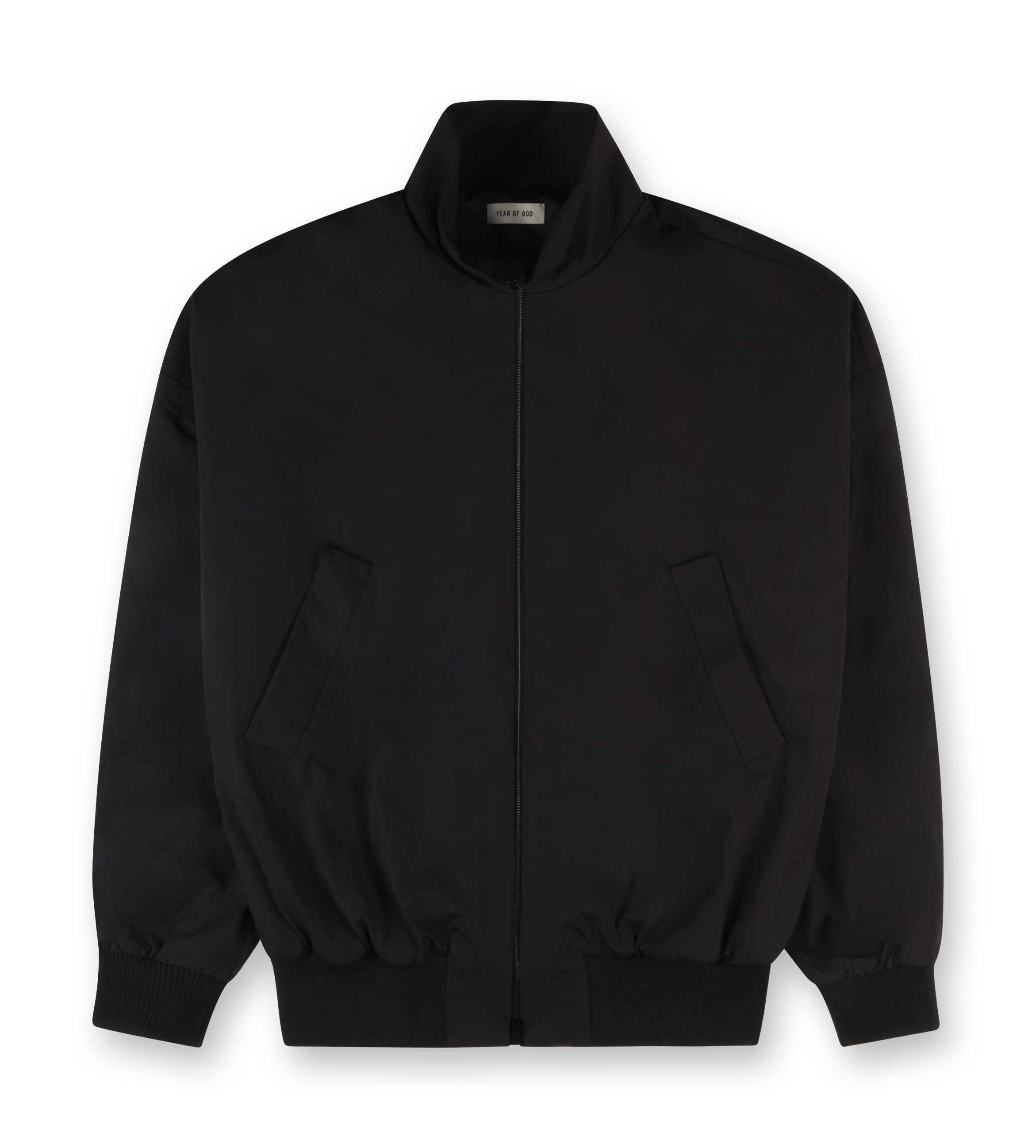 High Neck Track Jacket Black