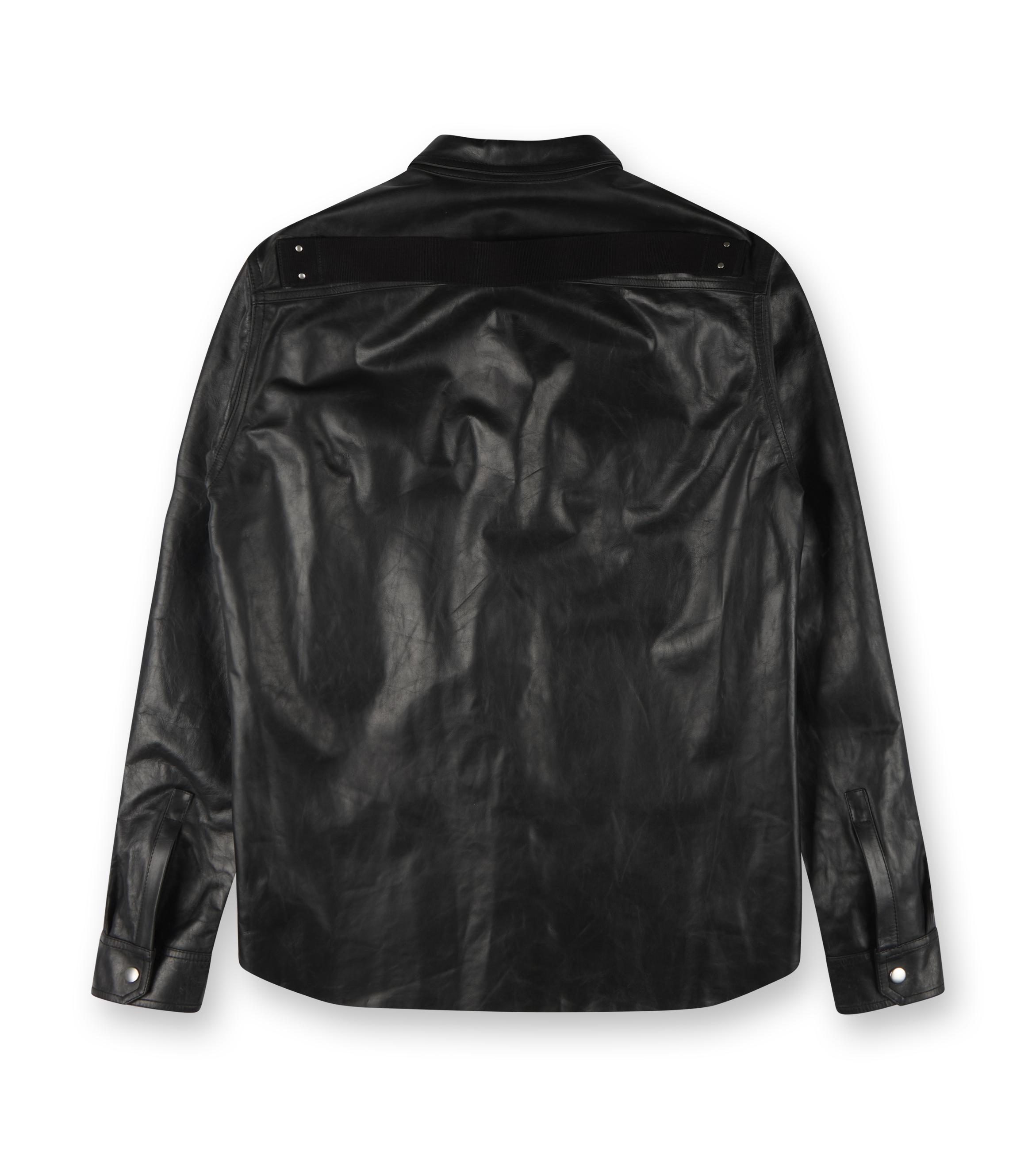 Leather Outershirt Jacket Black
