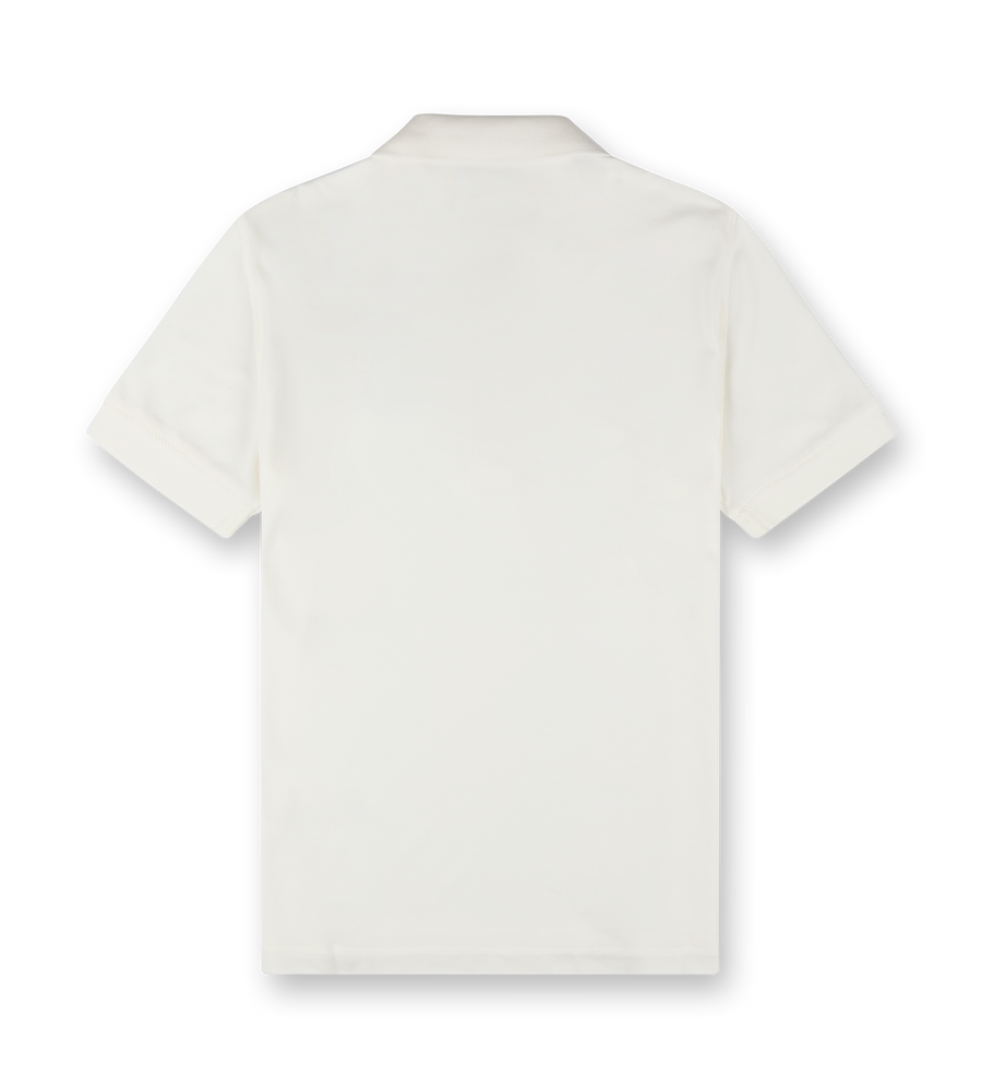 Cut and Sewn Knitted Polo Shirt White