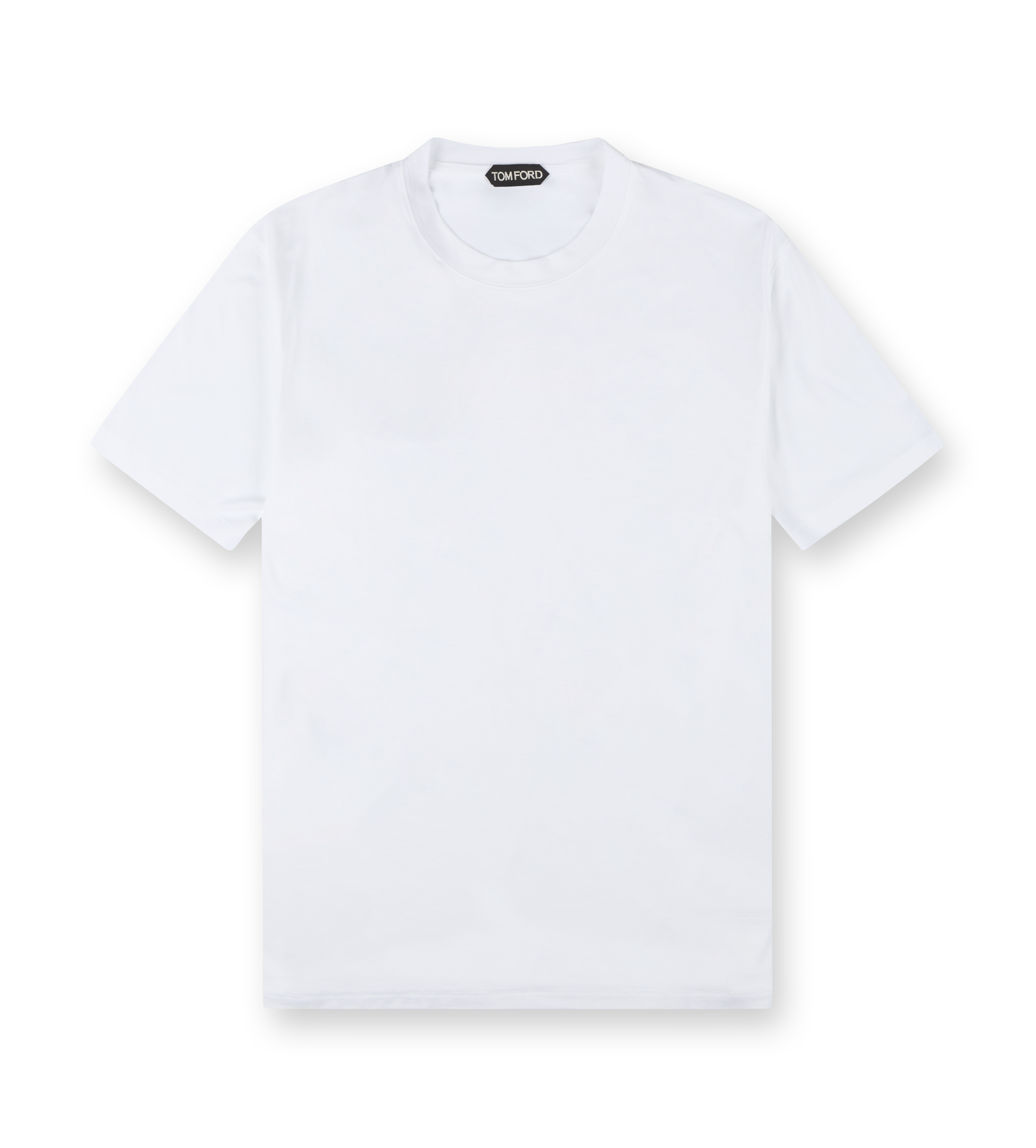Cut and Sewn Crew Neck Knitted T-shirt White Chalk