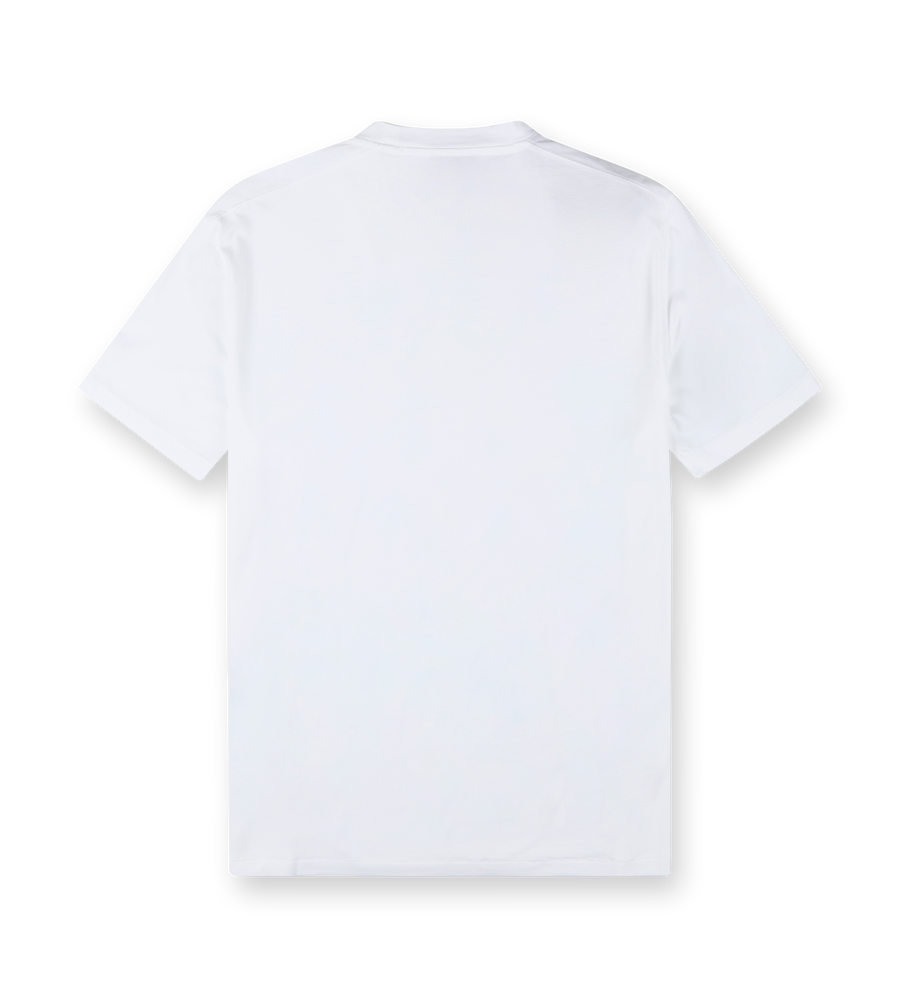 Cut and Sewn Crew Neck Knitted T-shirt White Chalk