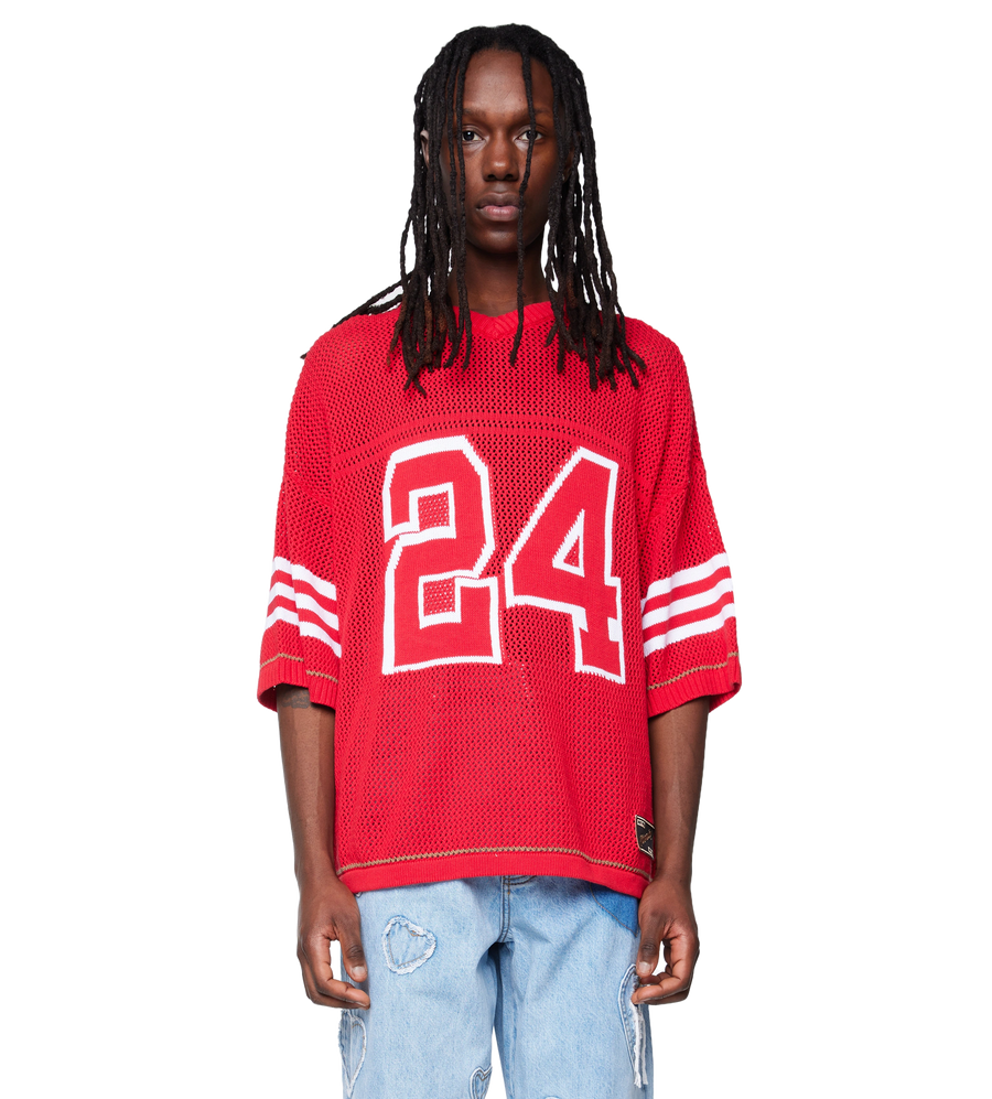Knit 24 Football Shirt Red