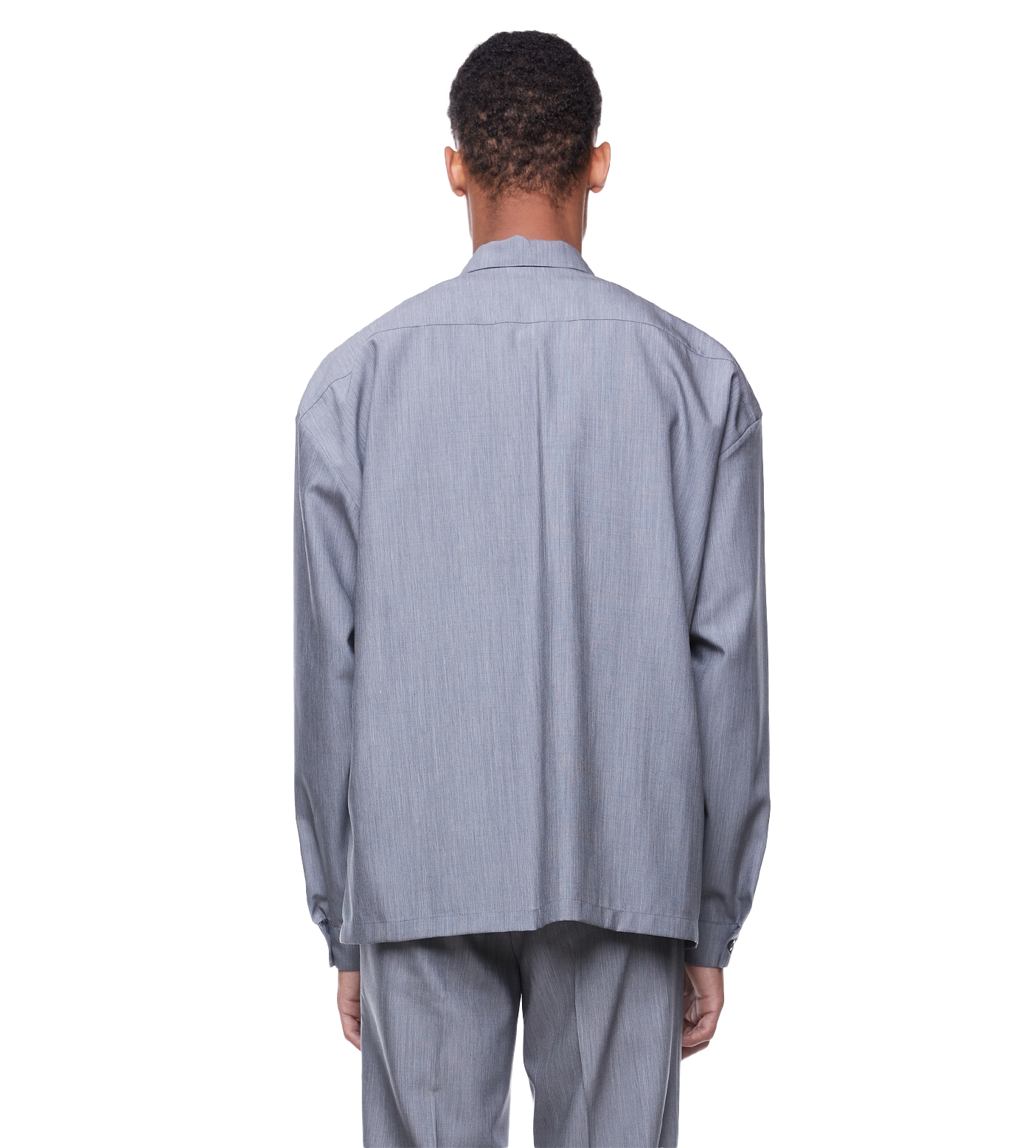Zip-up Shirt Grey